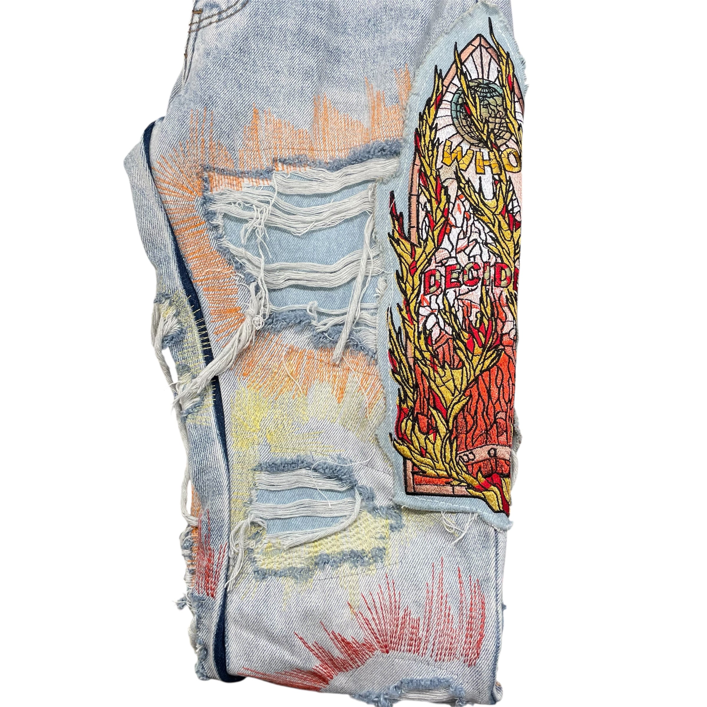 WHO DECIDES WAR/Bottoms/26/All Over Print/Denim/BLU/BARRAGE DENIM view 3