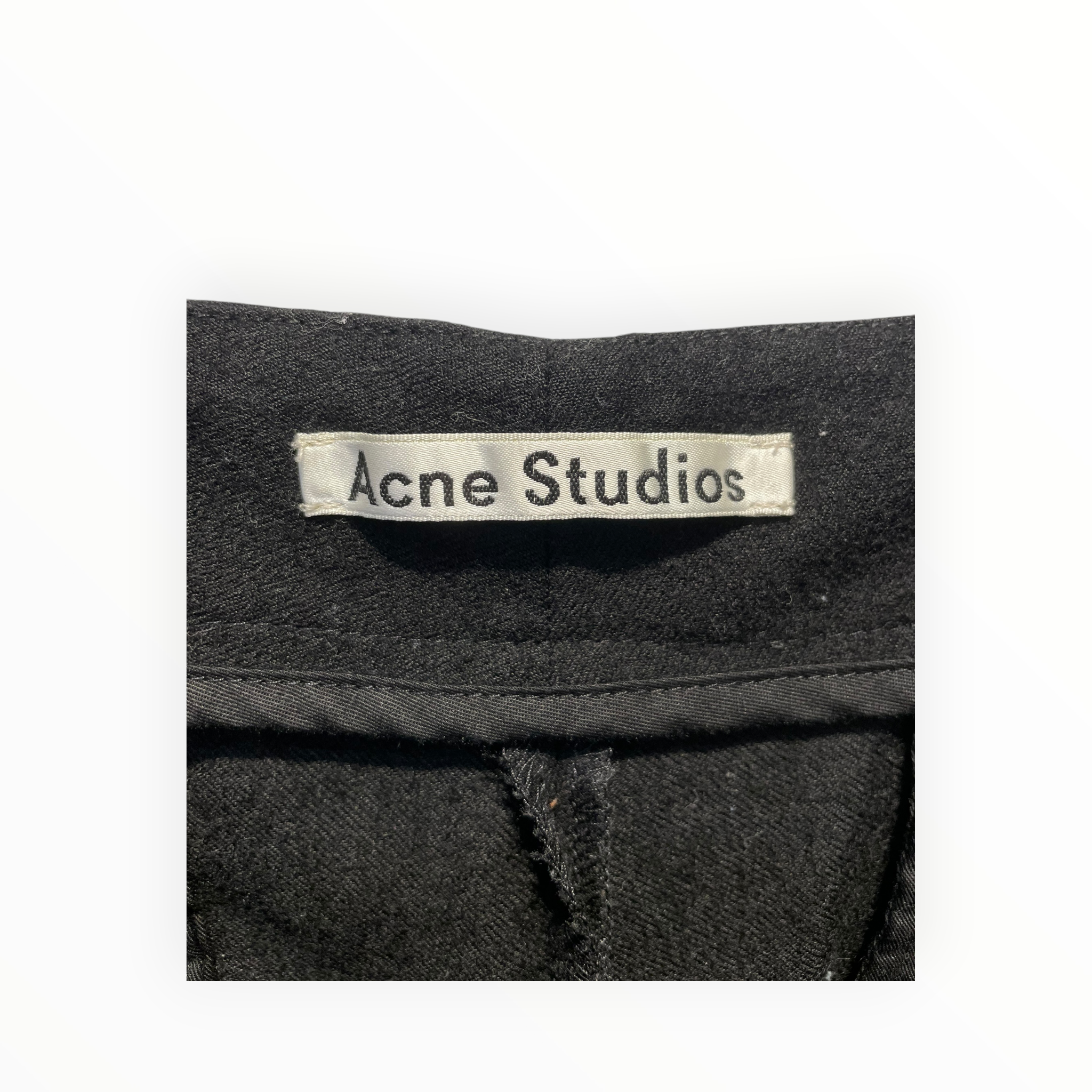 Acne Studios/Straight Pants/54/Wool/BLK/pace wool paw16 view 3