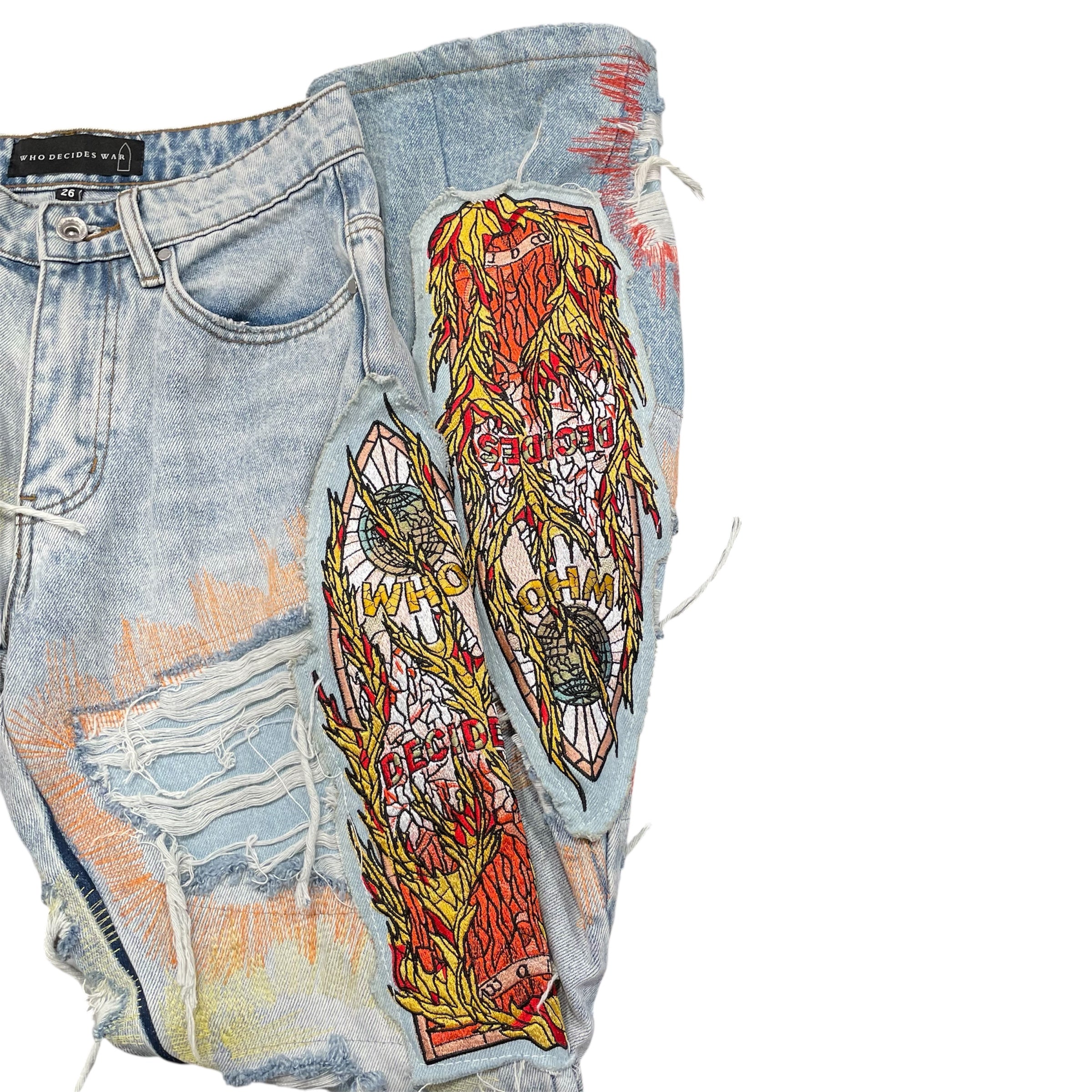 WHO DECIDES WAR/Bottoms/26/All Over Print/Denim/BLU/BARRAGE DENIM view 5