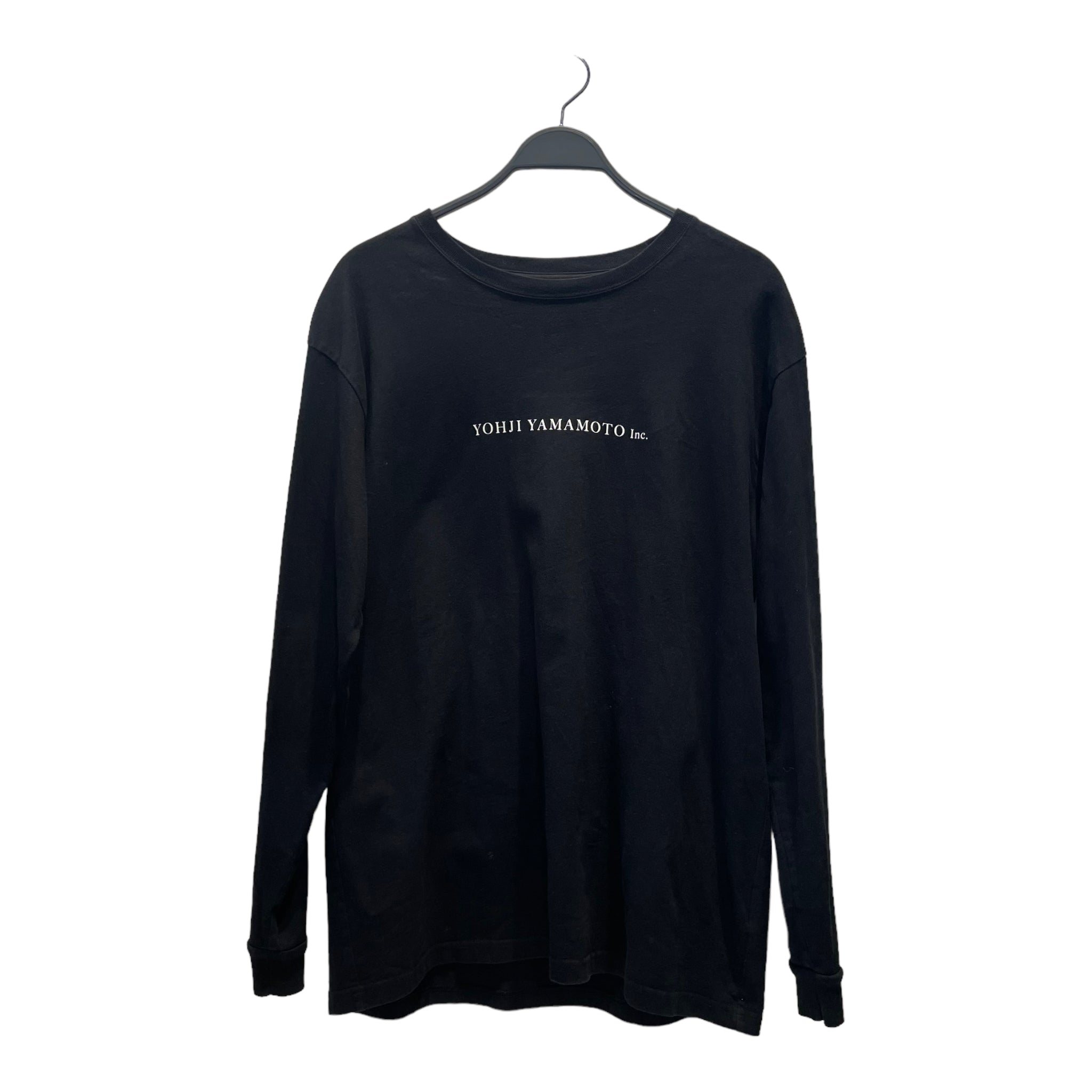 YOHJI YAMAMOTO/LS T-Shirt/XXL/BLK/Cotton/HN-T78-878/HN-T78-878 view 1