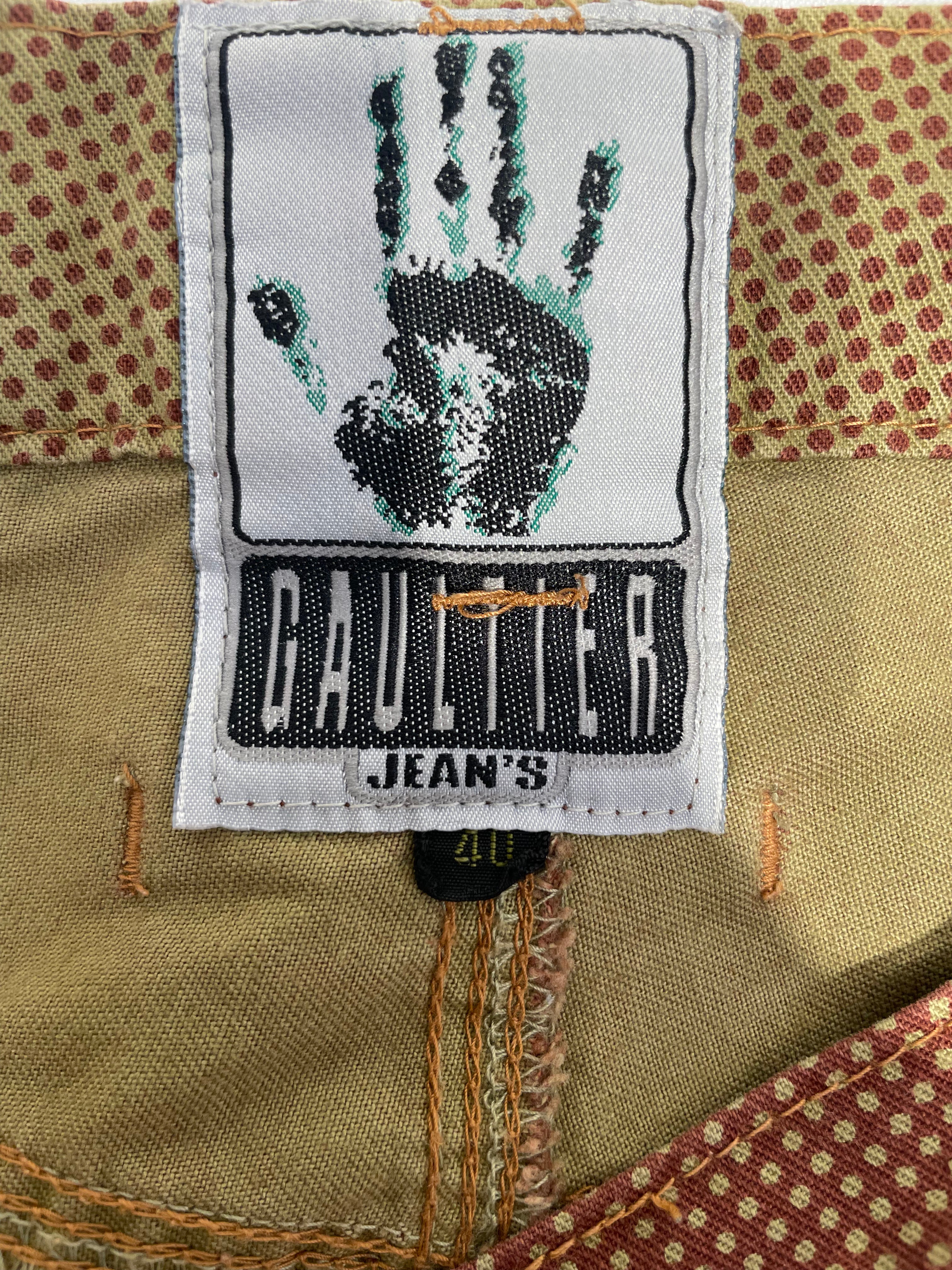 Jean Paul Gaultier/Straight Pants/40/All Over Print/Cotton/KHK/DOT view 3