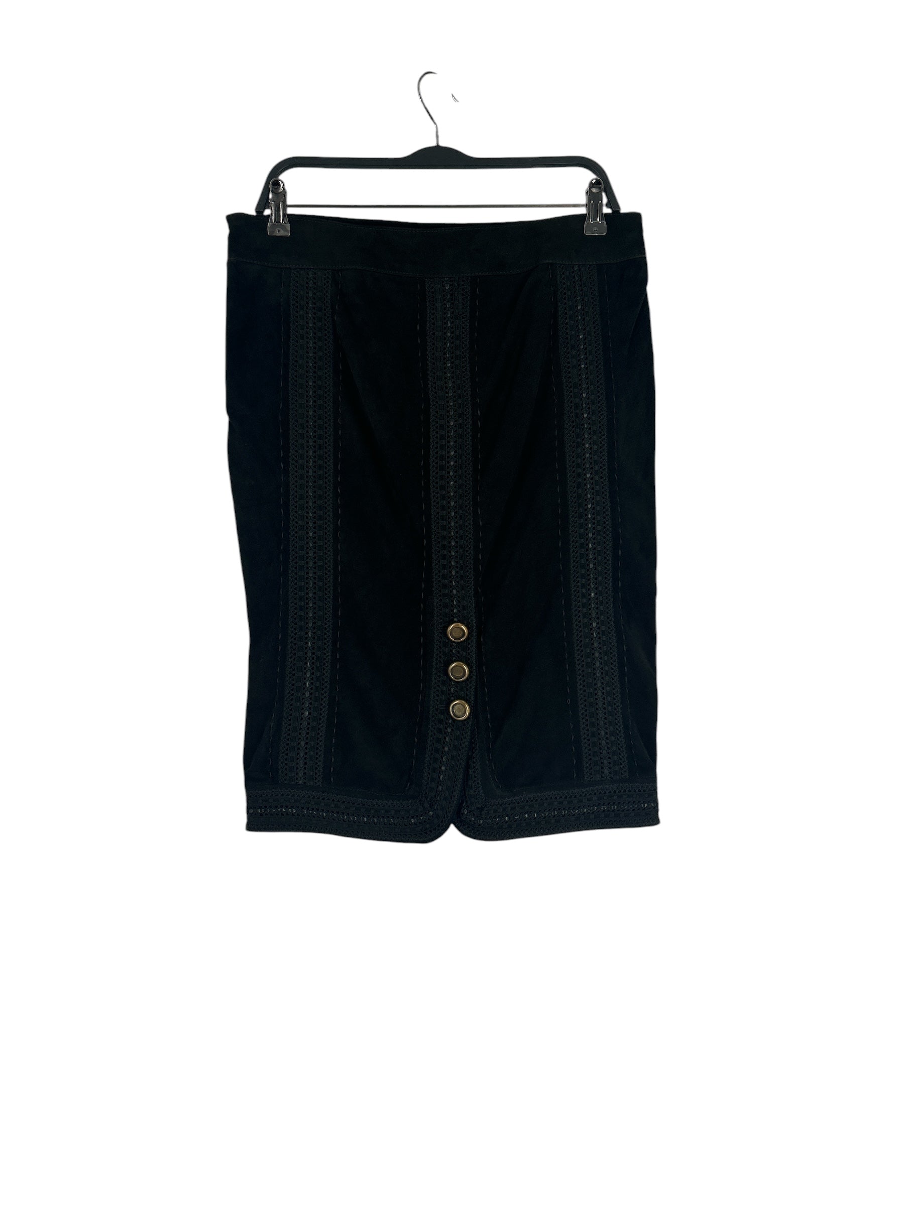 roberto cavalli/Skirt/44/Leather/BLK/BUTTON BACK WEAVING 00066 view 2