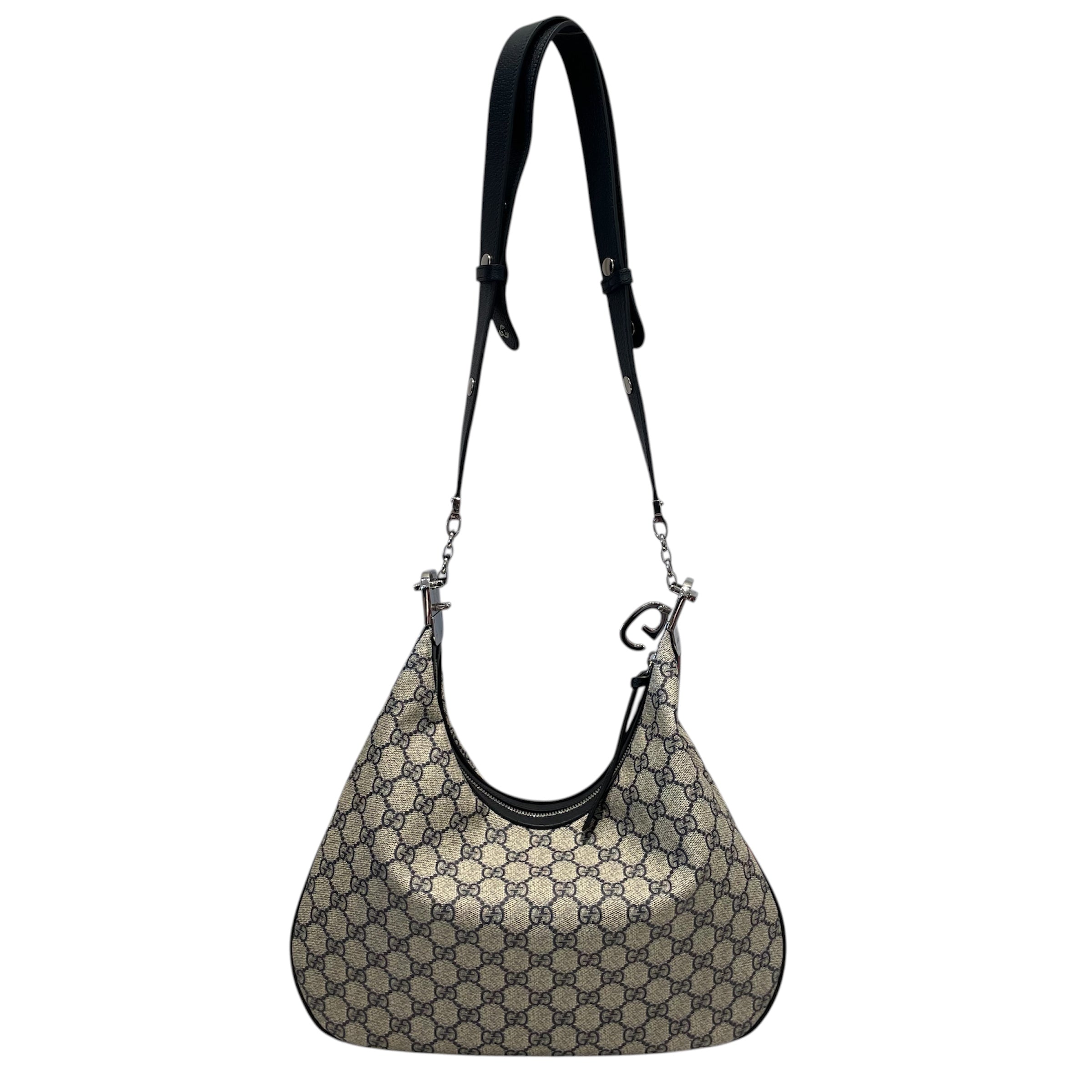 GUCCI/Tote Bag/Monogram/Leather/GRY/ATTACHE GG view 2