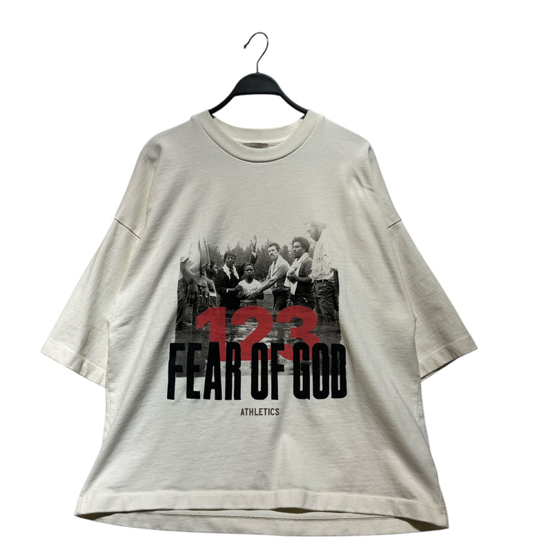 FEAR OF GOD/RRR123 RIVINGTON roi Rebis/T-Shirt/XL/Cotton/WHT/KEEP RUNNING