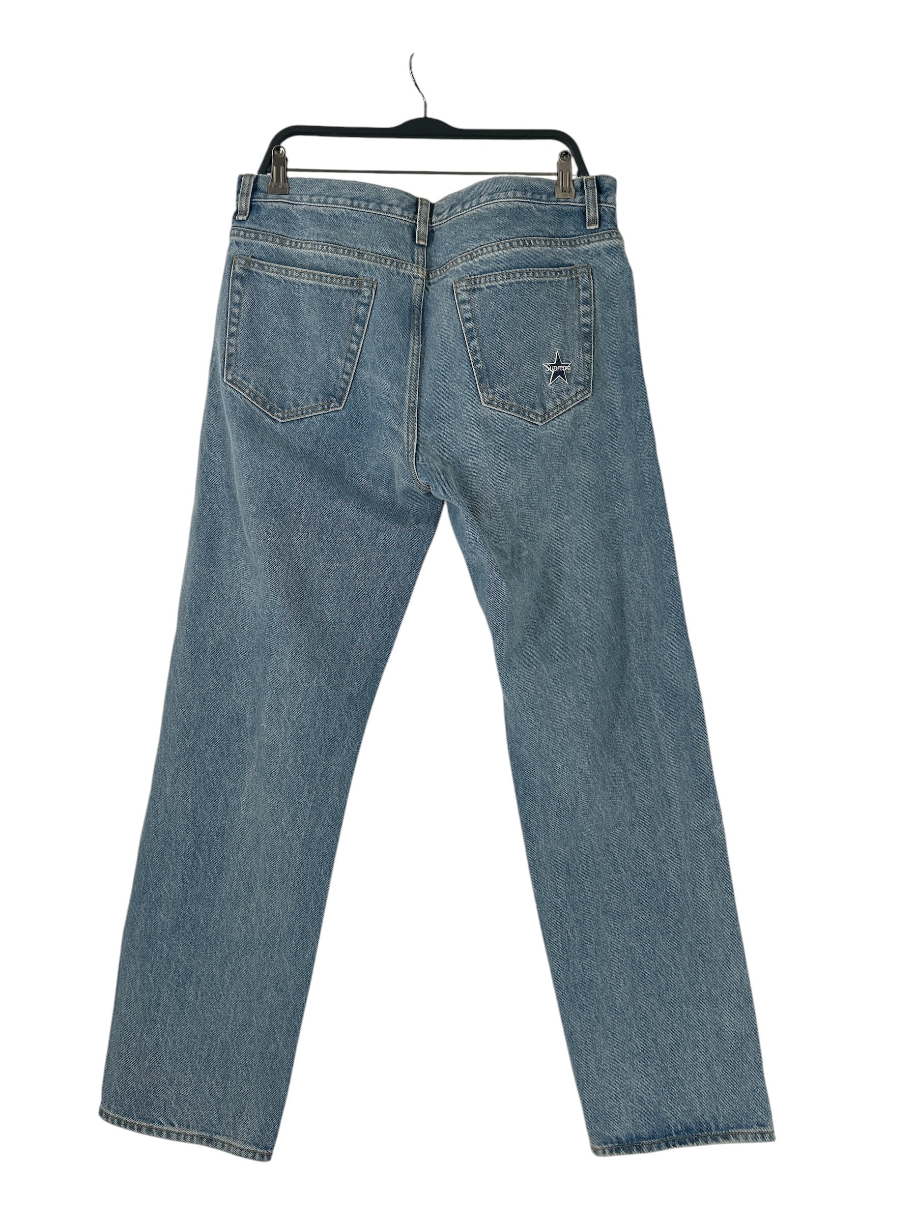 Supreme/Straight Pants/32/Cotton/BLU/REGULAR CUT W/ STAR view 2