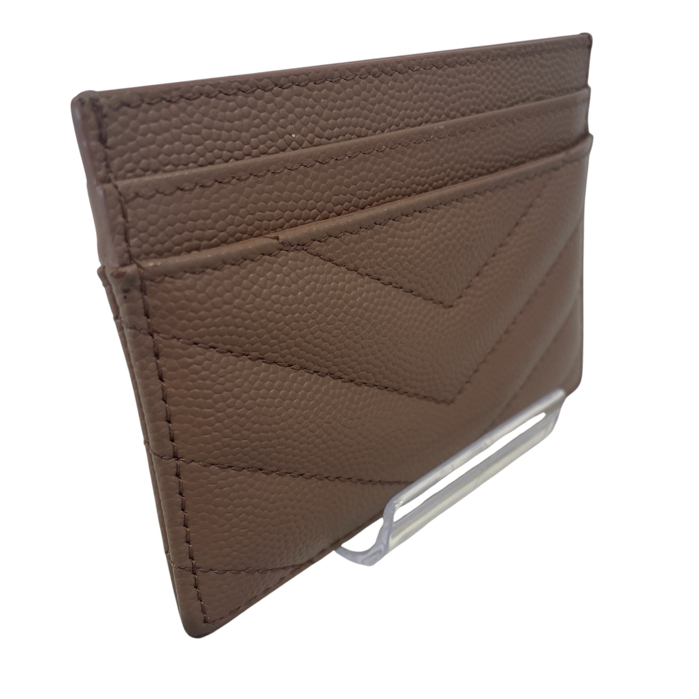 SAINT LAURENT/Wallet/Leather/PNK/cassndre matelasse card holder view 2