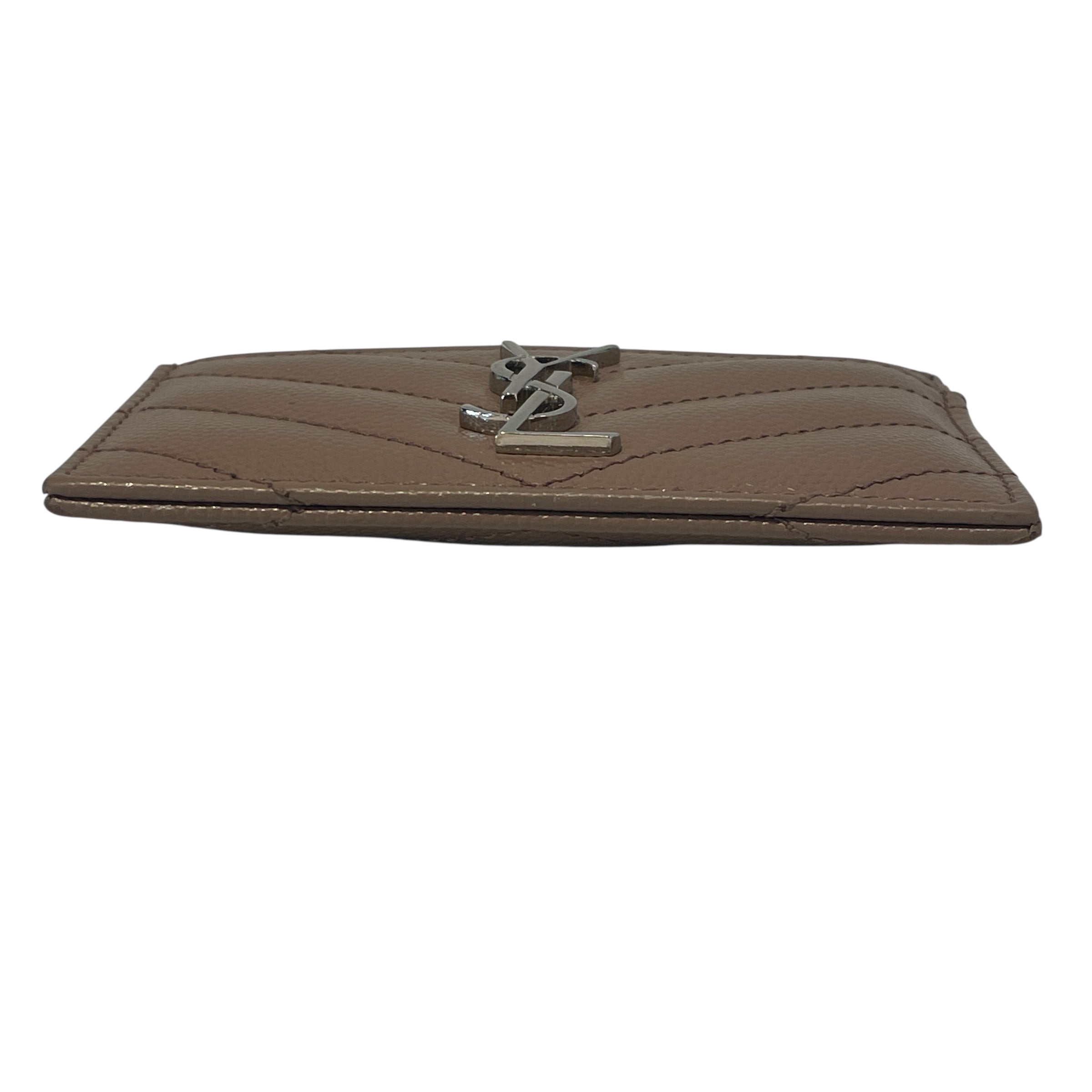 SAINT LAURENT/Wallet/Leather/PNK/cassndre matelasse card holder view 3