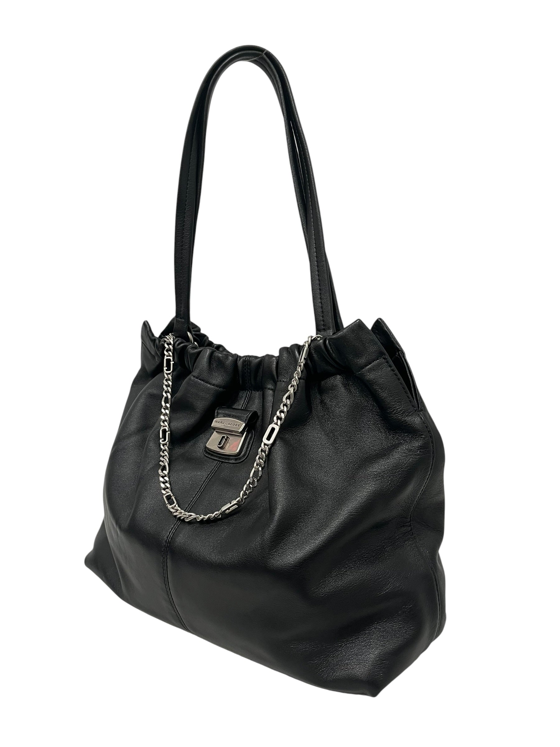 MARC JACOBS/Tote Bag/Leather/BLK/THE CRISTINA SATCHEL view 3