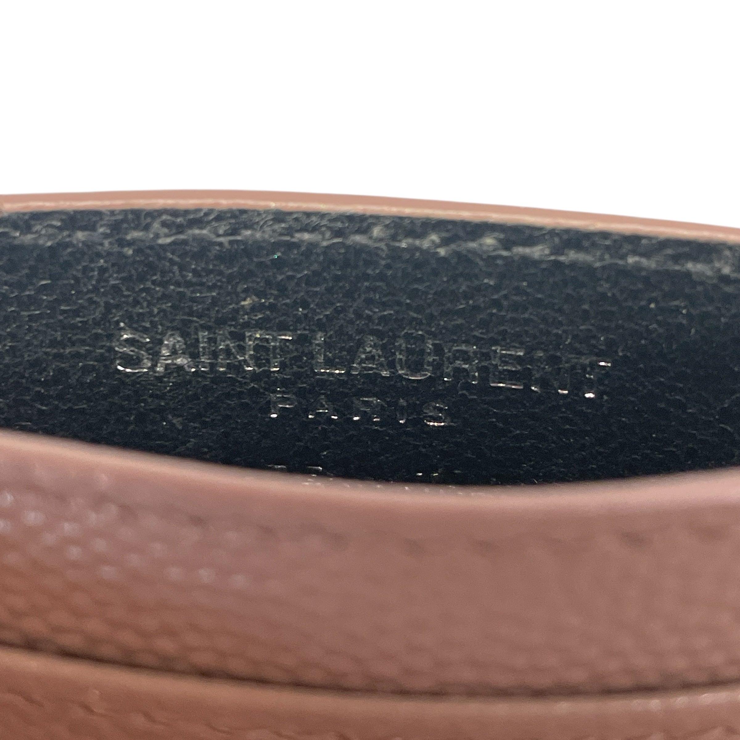 SAINT LAURENT/Wallet/Leather/PNK/cassndre matelasse card holder view 4
