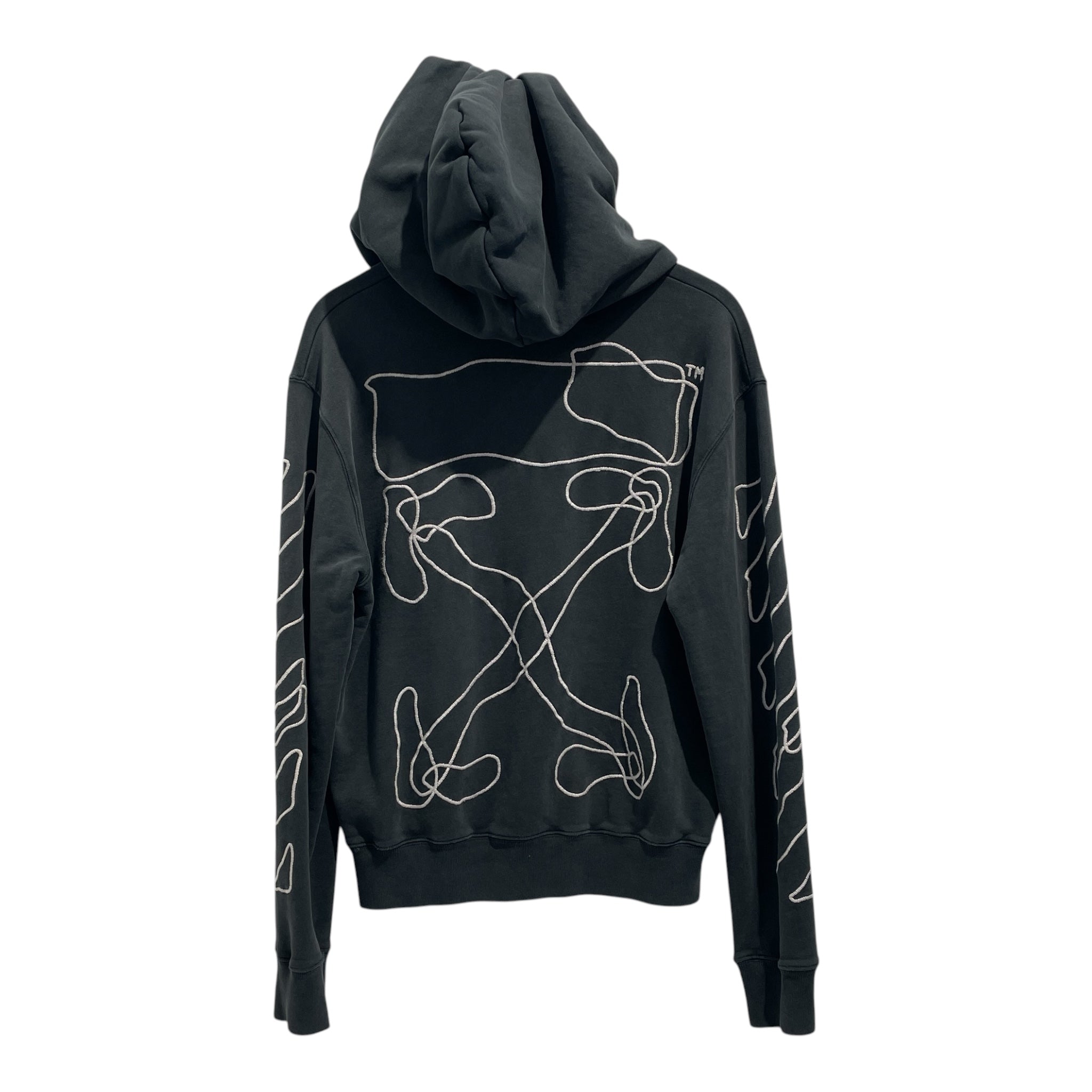 OFF-WHITE/Hoodie/L/Cotton/BLK/ view 2