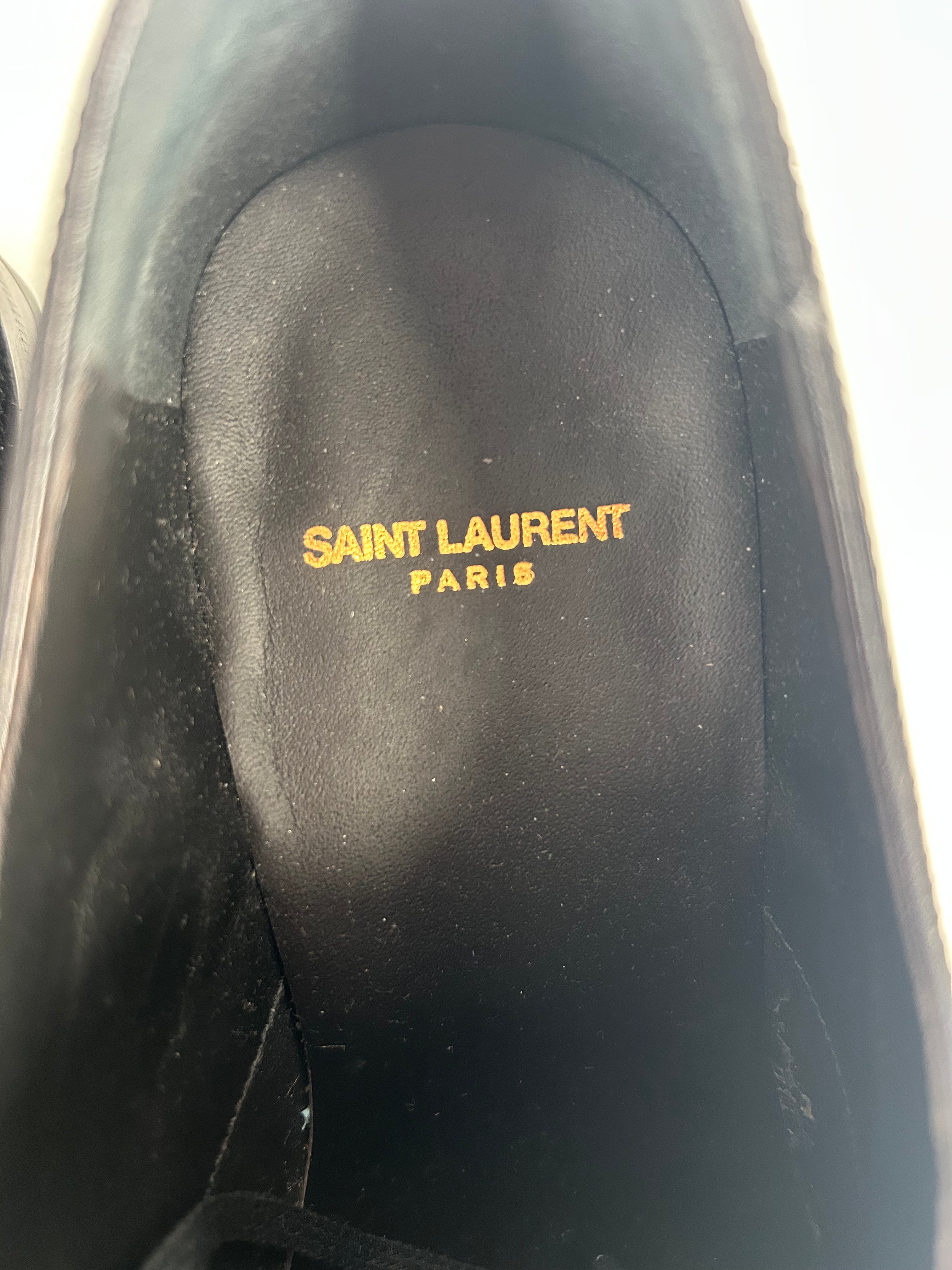 SAINT LAURENT/Dress Shoes/EU 37.5/BLK/R0 51135 PATENT LACE UP view 4