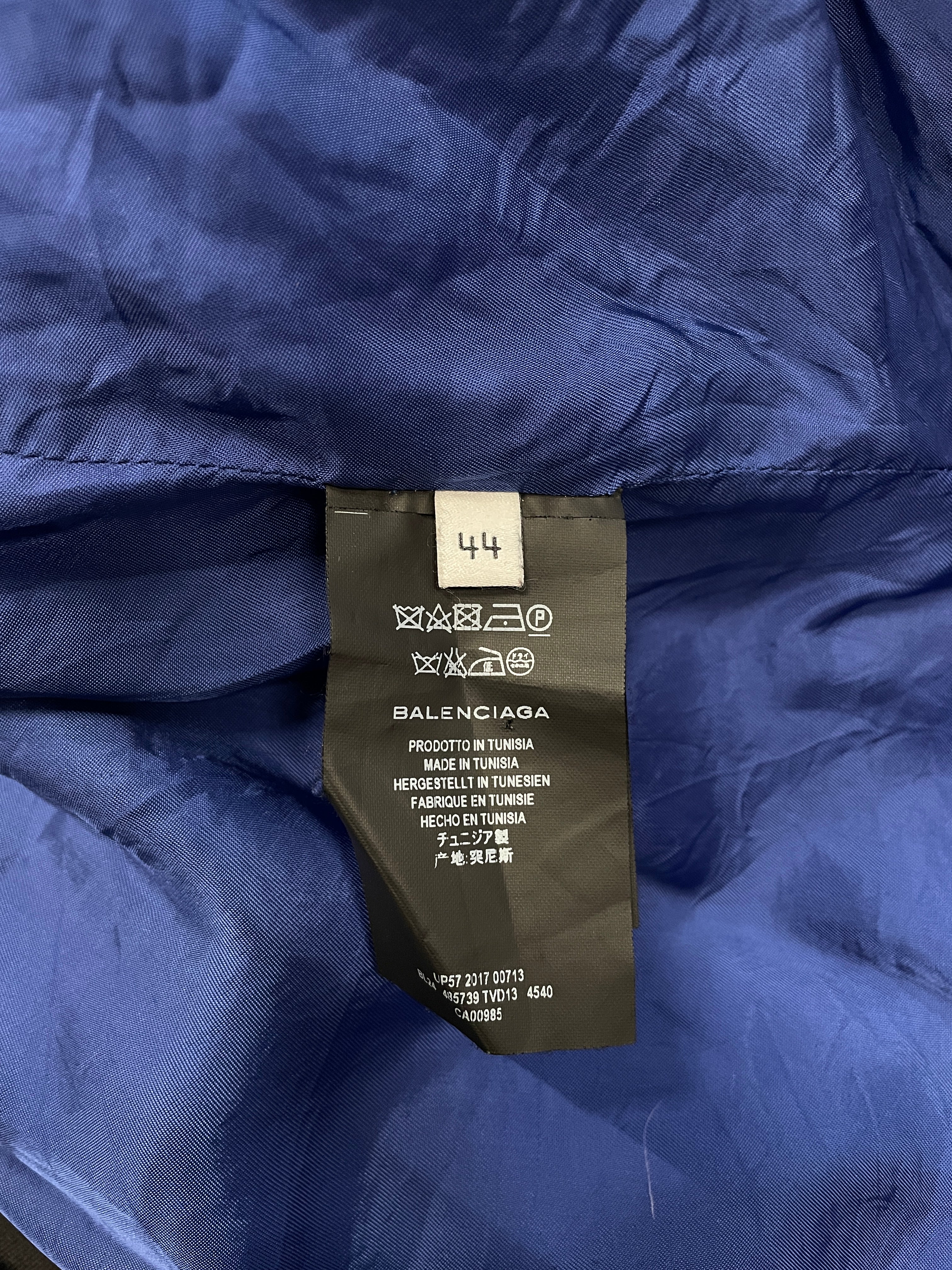 BALENCIAGA/Puffer Vest/44/Nylon/NVY/oneballzipper lowercaselogo view 6