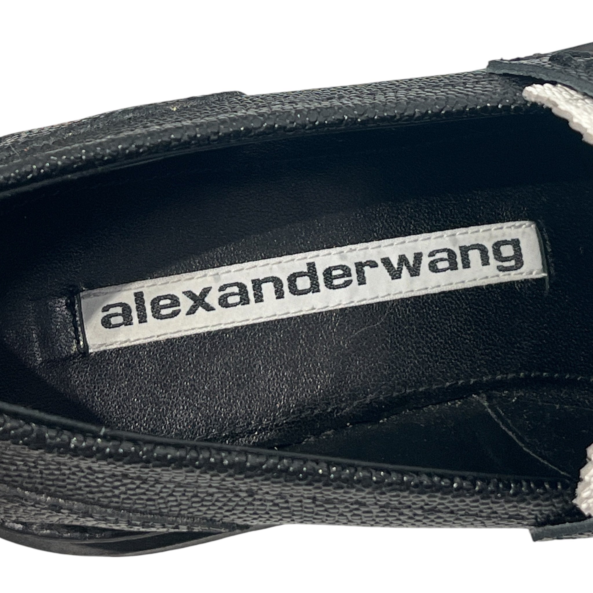 Alexander Wang/Loafers/EU 37/Border/Leather/BLK/PLATFORM LOAFER view 3