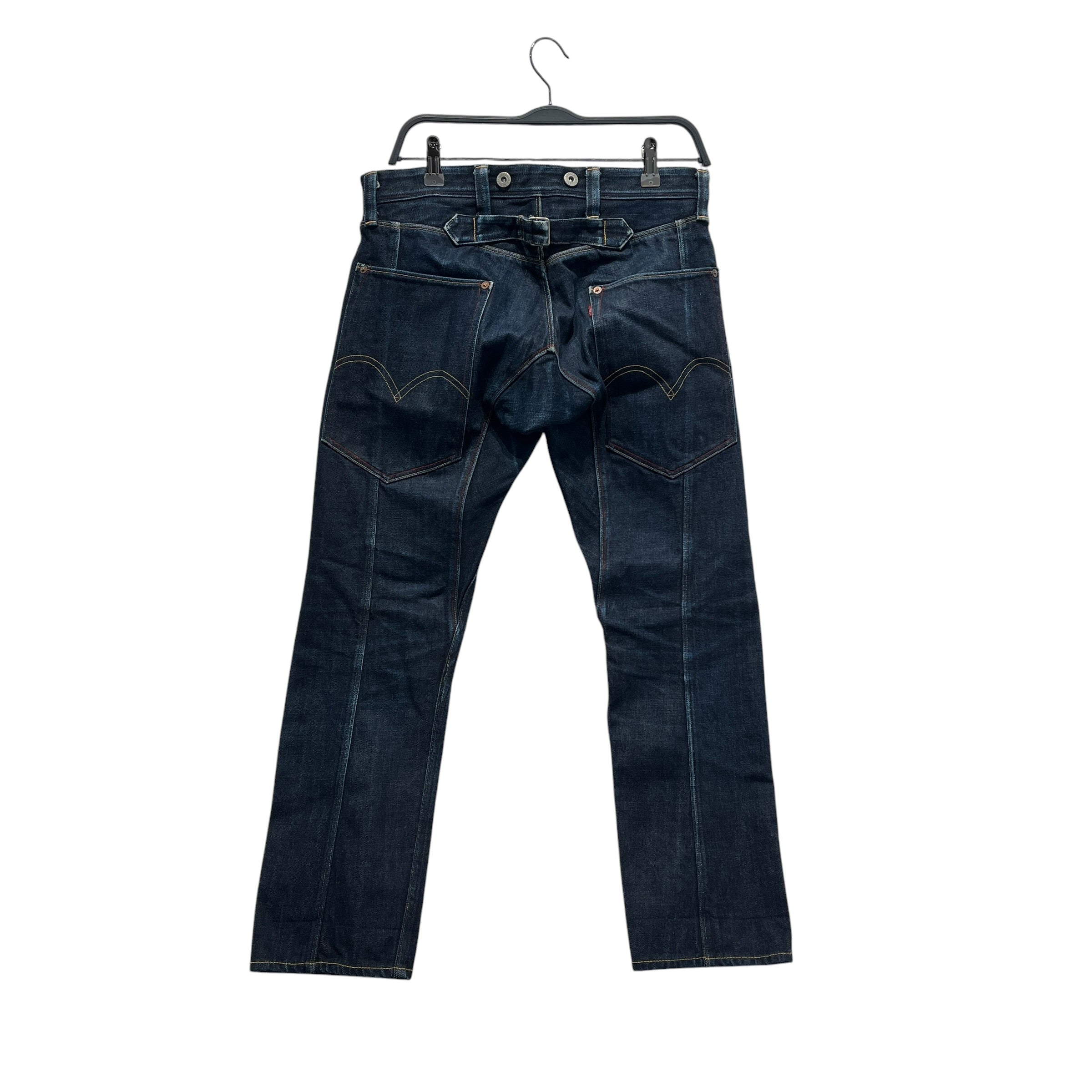 Levi's/JUNYA WATANABE COMME des GARCONS/Skinny Pants/S/Denim/IDG/Ankle/back buckle contrast stitch view 2