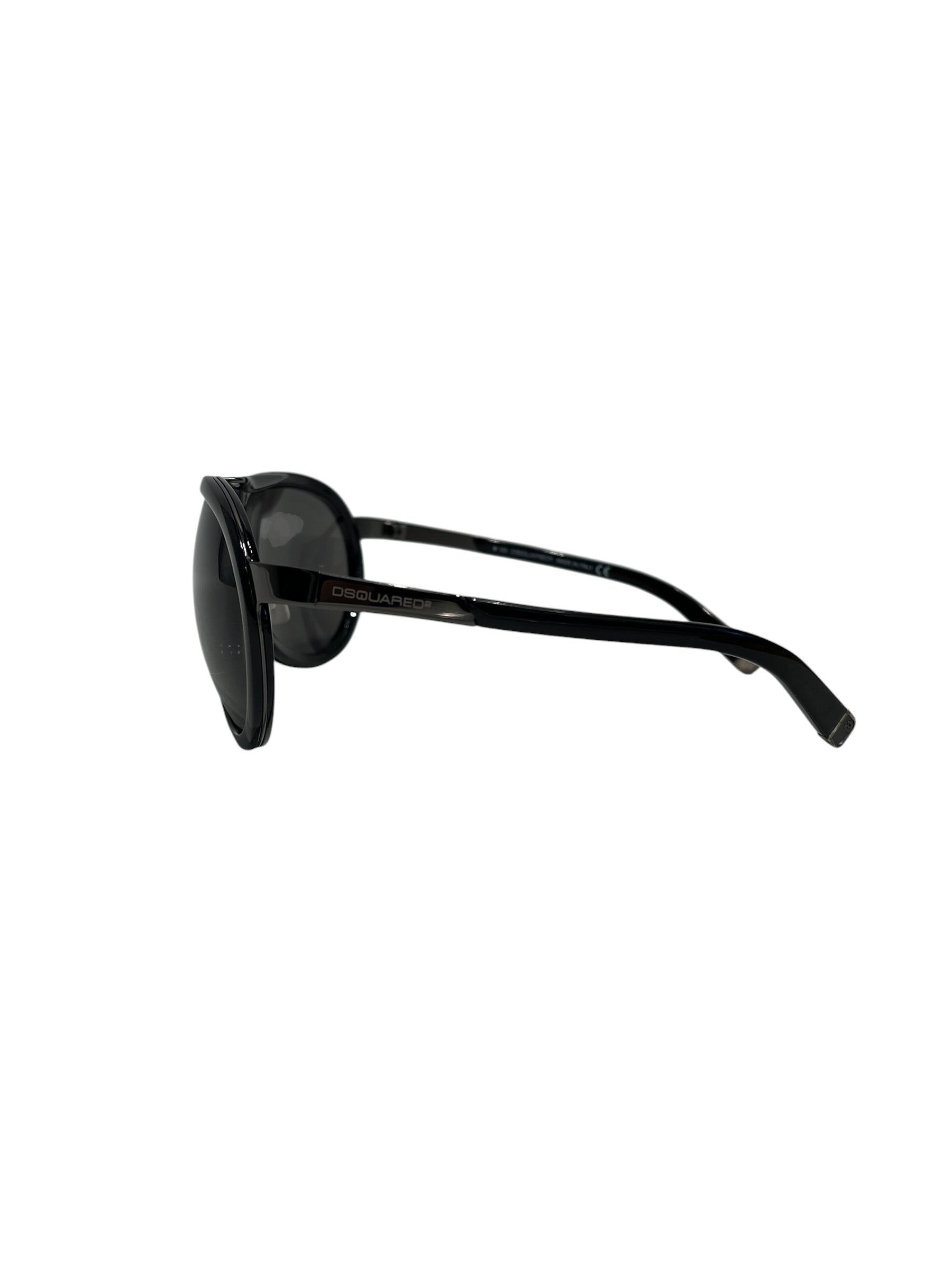 DSQUARED2/Sunglasses/Plastic/BLK/Teardrop/SILVER LOGO view 3