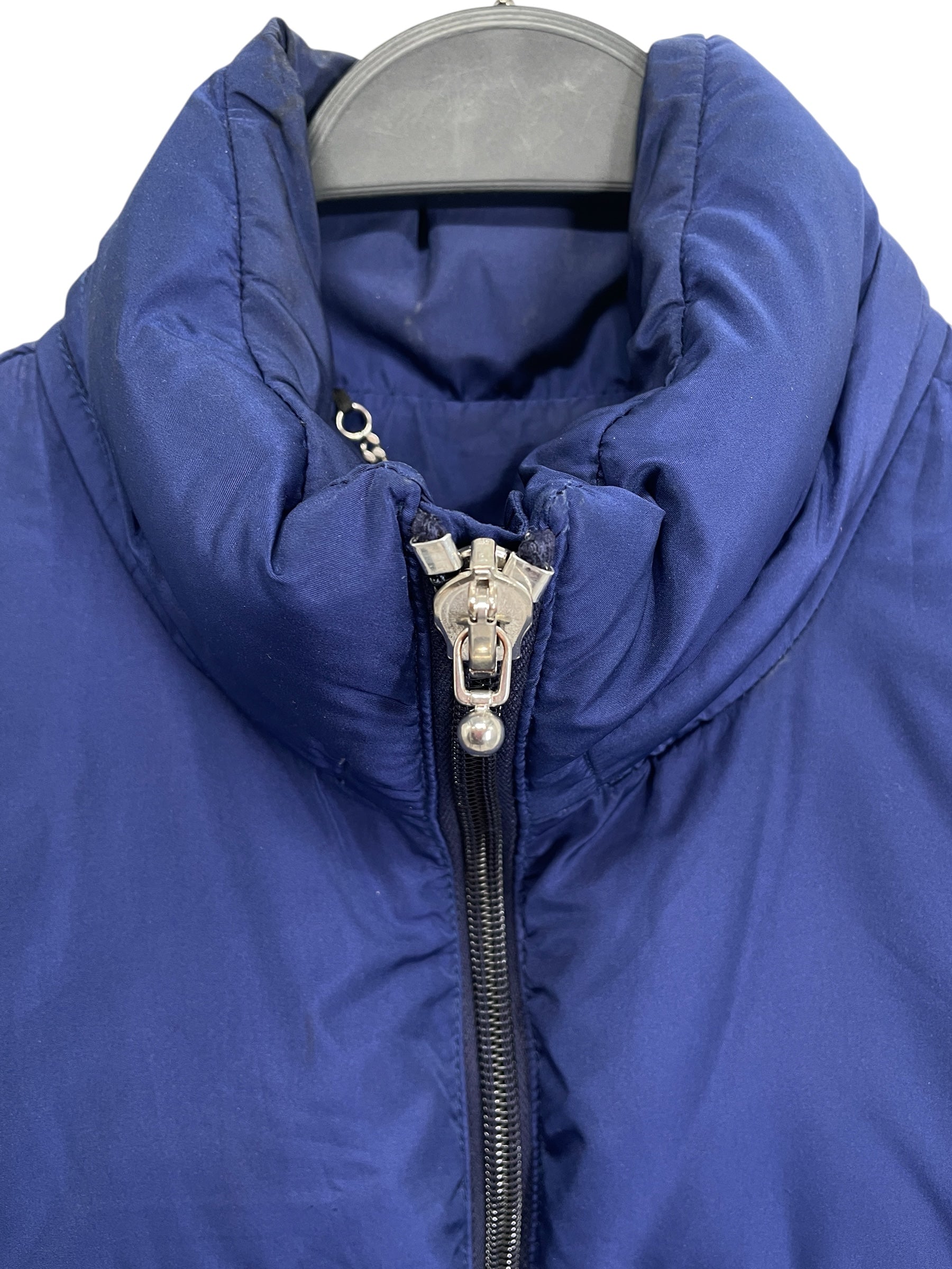 BALENCIAGA/Puffer Vest/44/Nylon/NVY/oneballzipper lowercaselogo view 3