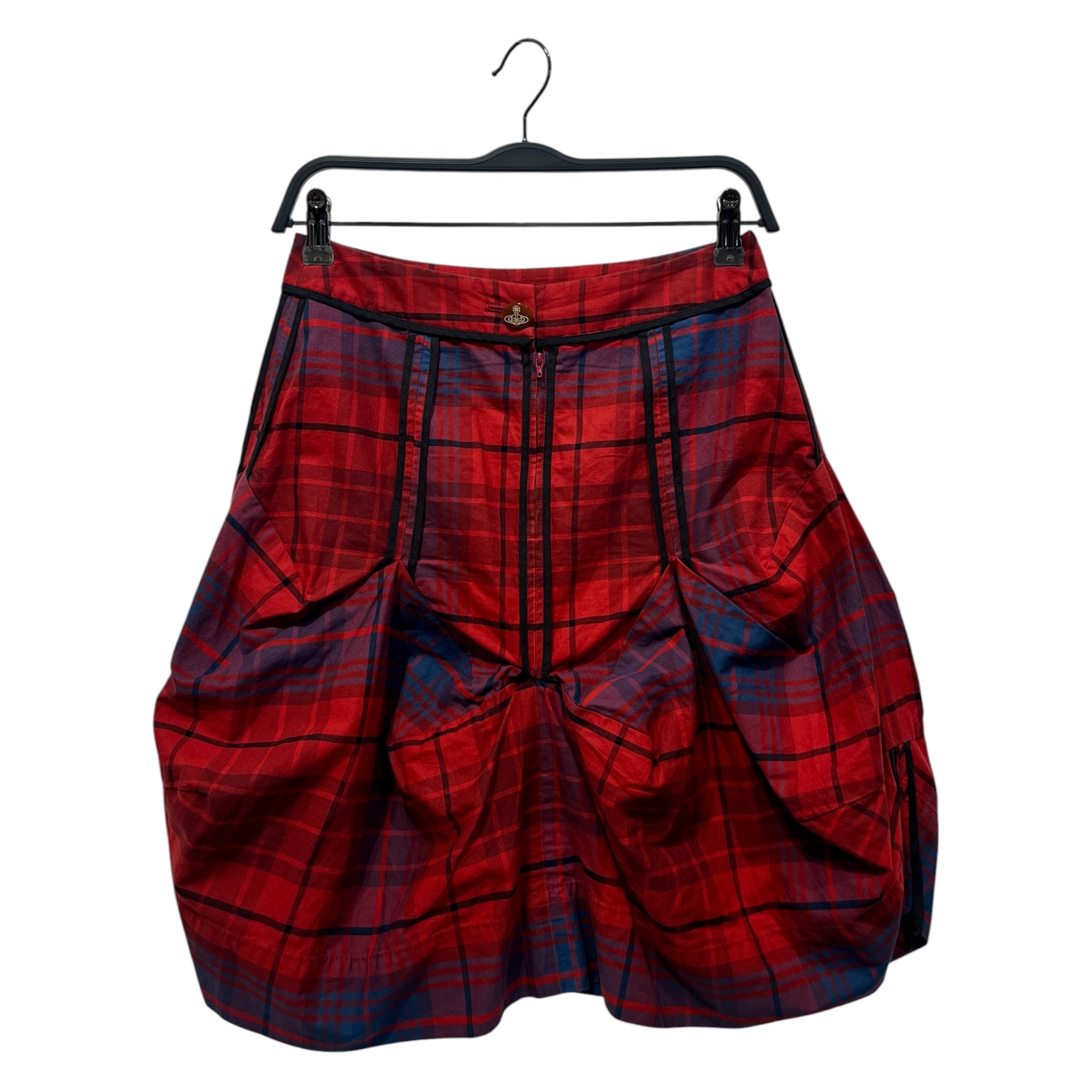 Vivienne Westwood RED LABEL/Skirt/2/Plaid/Cotton/RED/Midi Length/Tartan Bud Silhoutte view 2