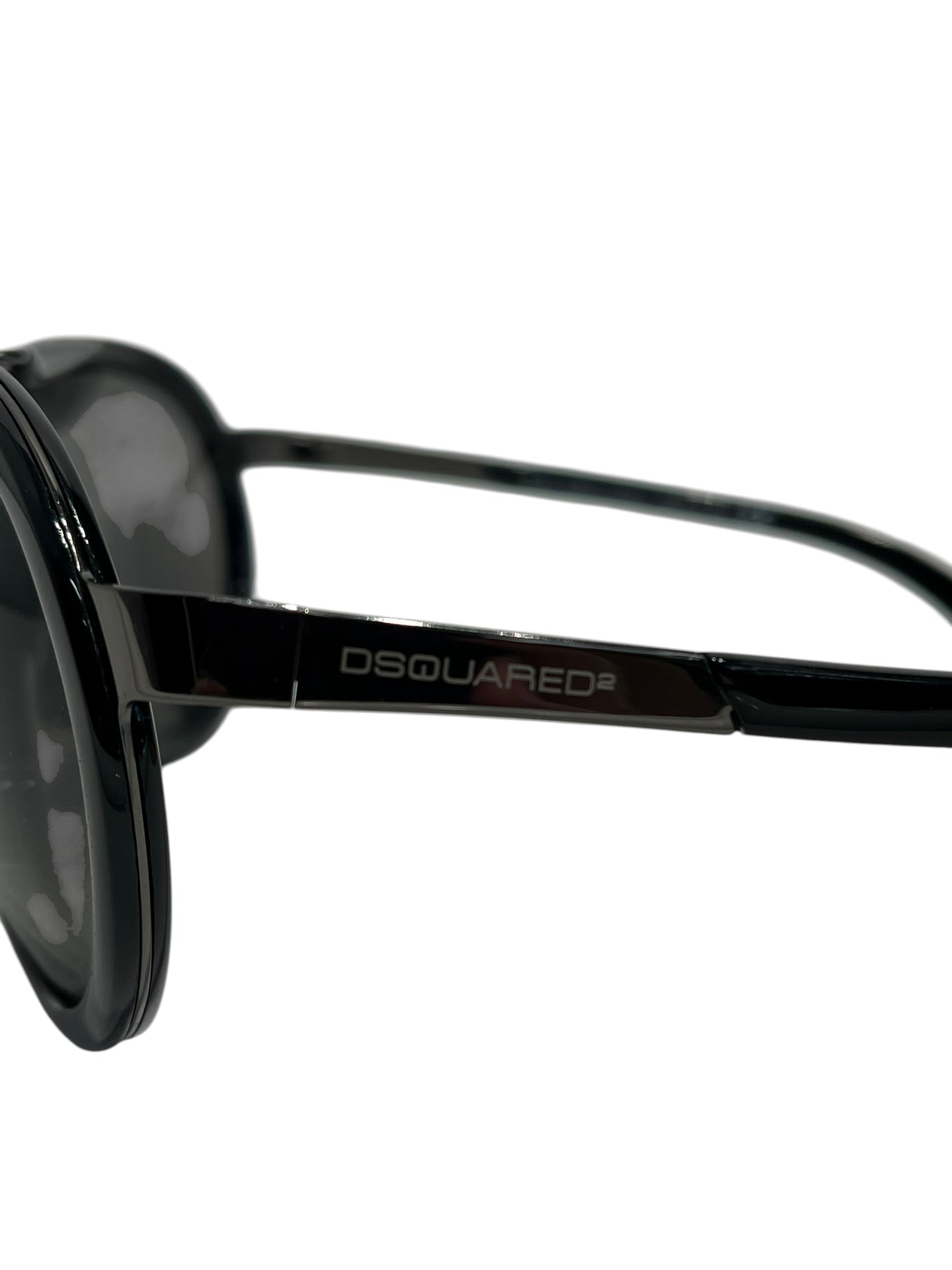 DSQUARED2/Sunglasses/Plastic/BLK/Teardrop/SILVER LOGO view 4