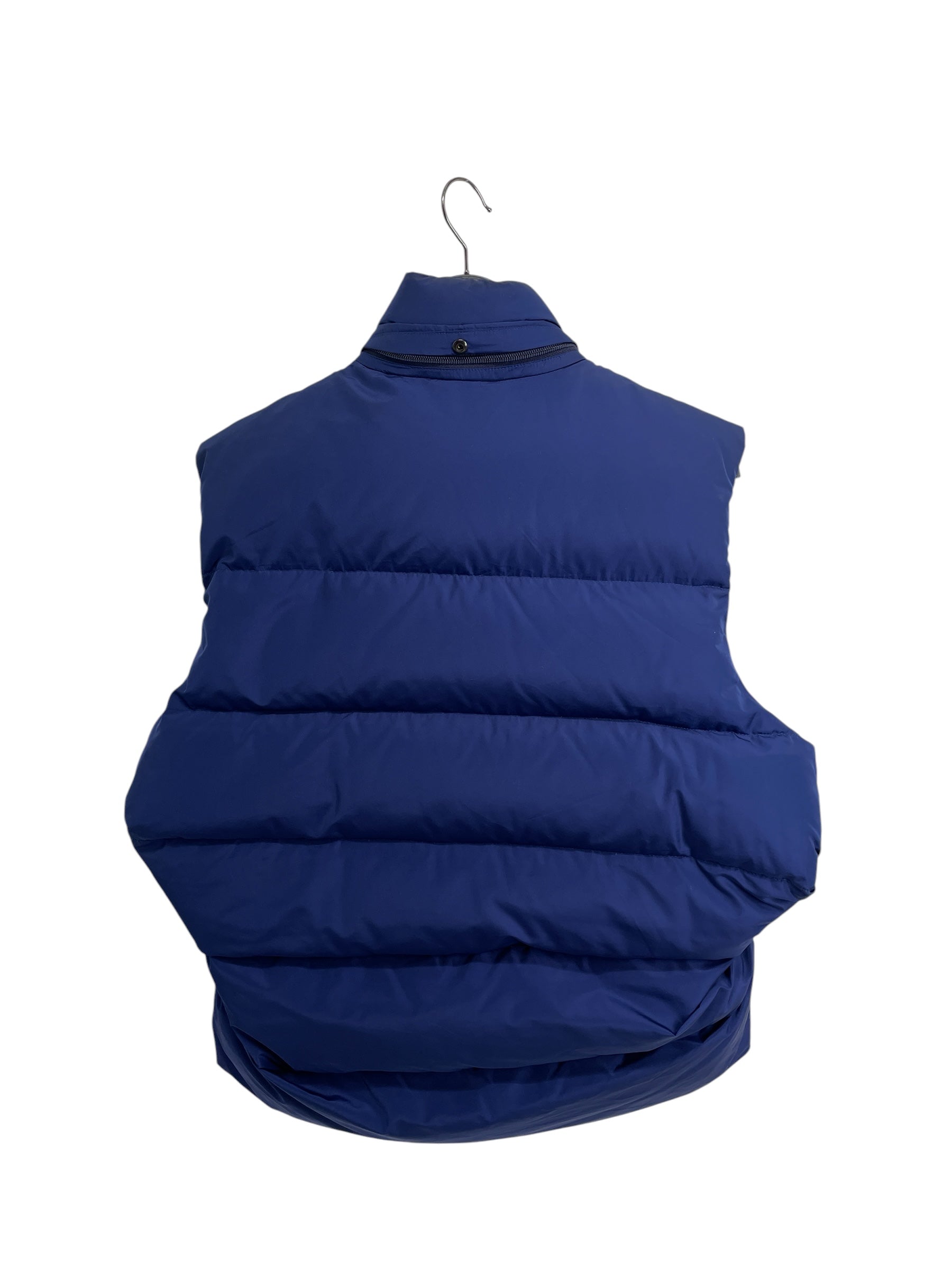 BALENCIAGA/Puffer Vest/44/Nylon/NVY/oneballzipper lowercaselogo view 4