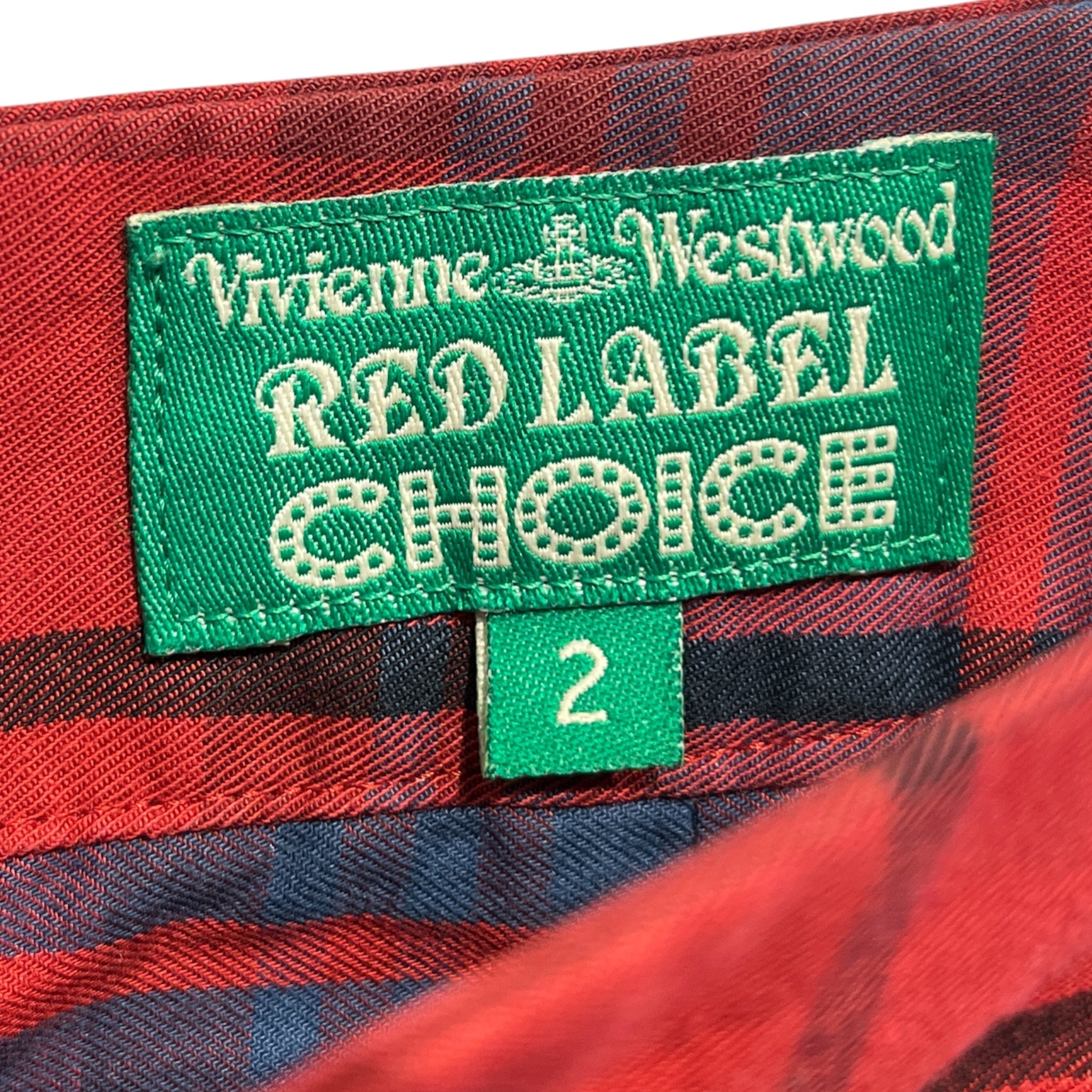 Vivienne Westwood RED LABEL/Skirt/2/Plaid/Cotton/RED/Midi Length/Tartan Bud Silhoutte view 3