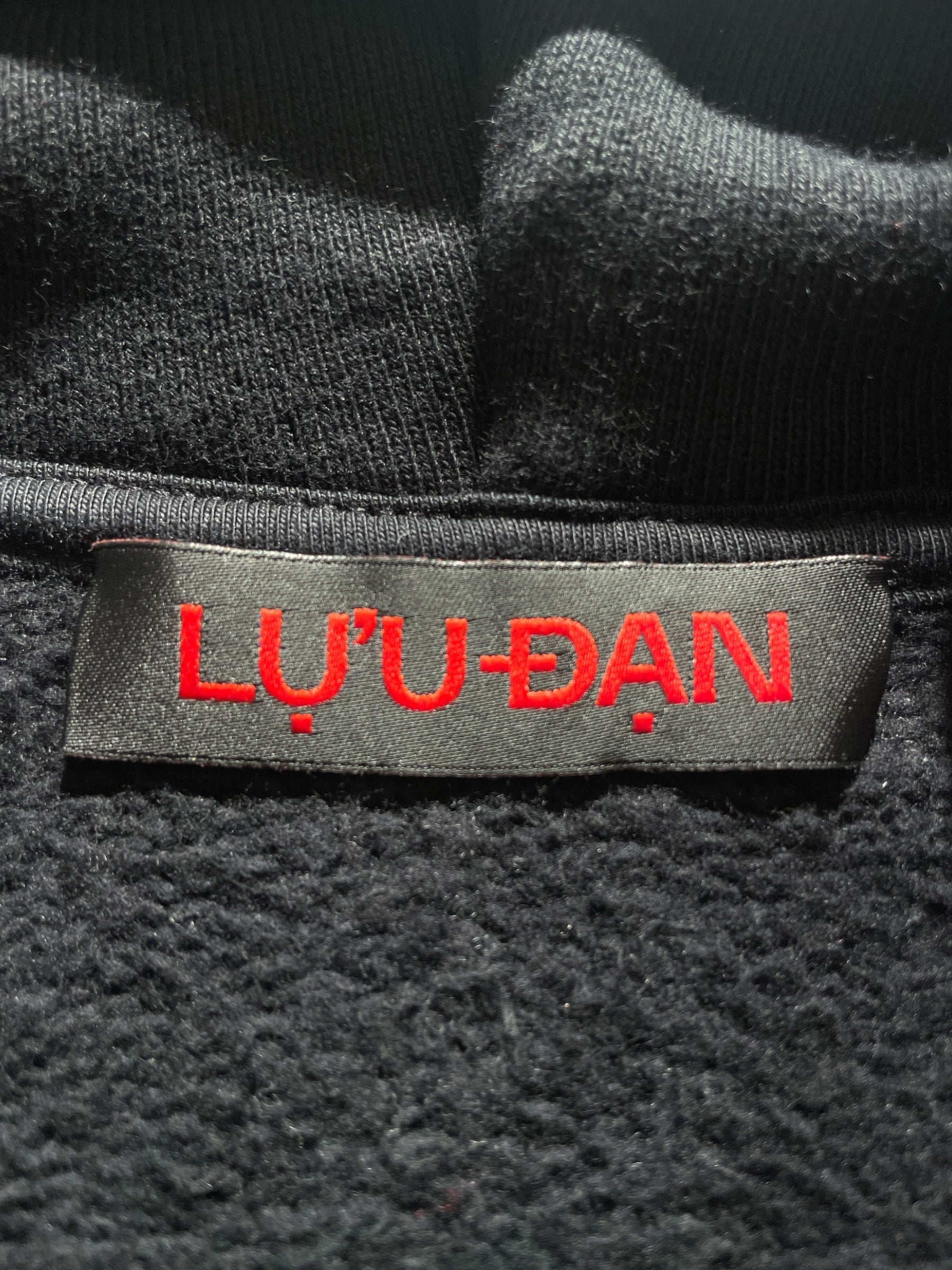 LUU DAN/Hoodie/M/Graphic/Cotton/BLK/SILENT THREAT view 3