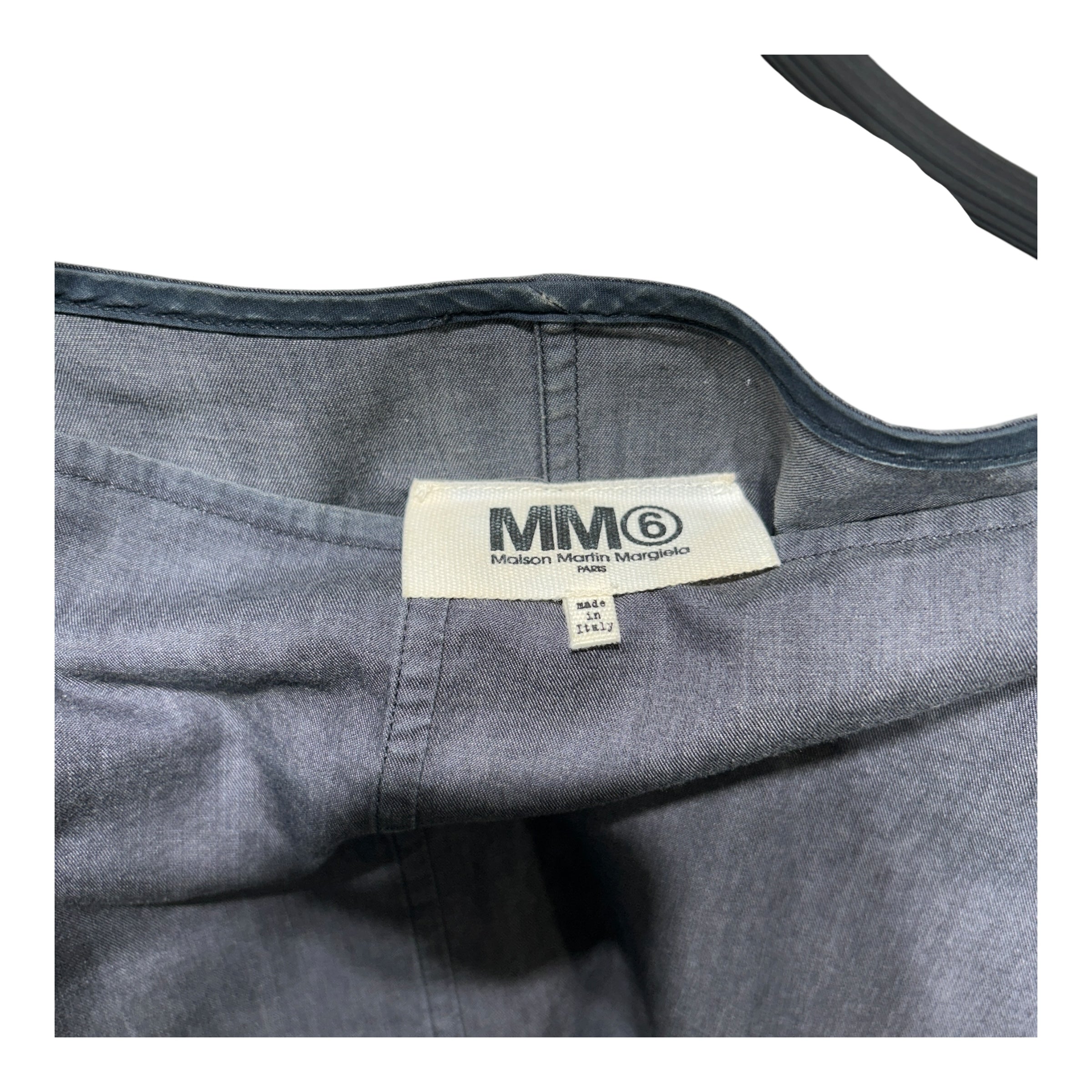 MM6/SS Dress/38/Cotton/IDG/SLIT ARMPIT BLK ELASTIC BELT view 3