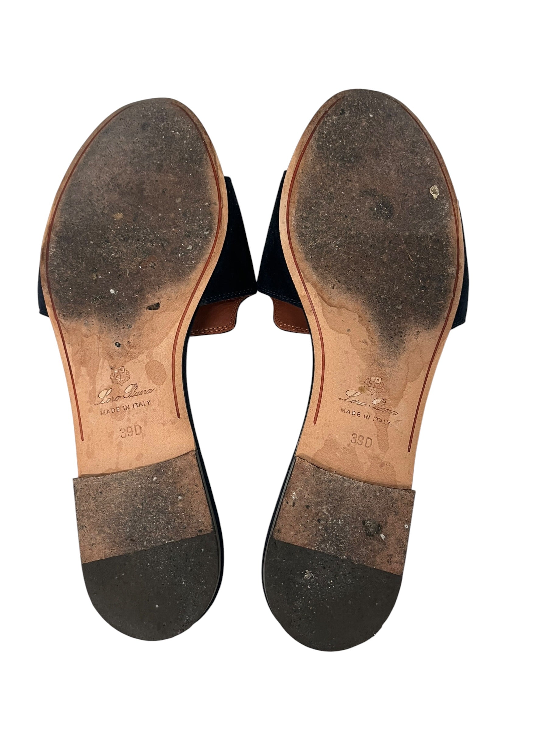 Loro Piana/Sandals/EU 39/Suede/NVY/Open-Toe/SUMMER CHARM MULES view 5