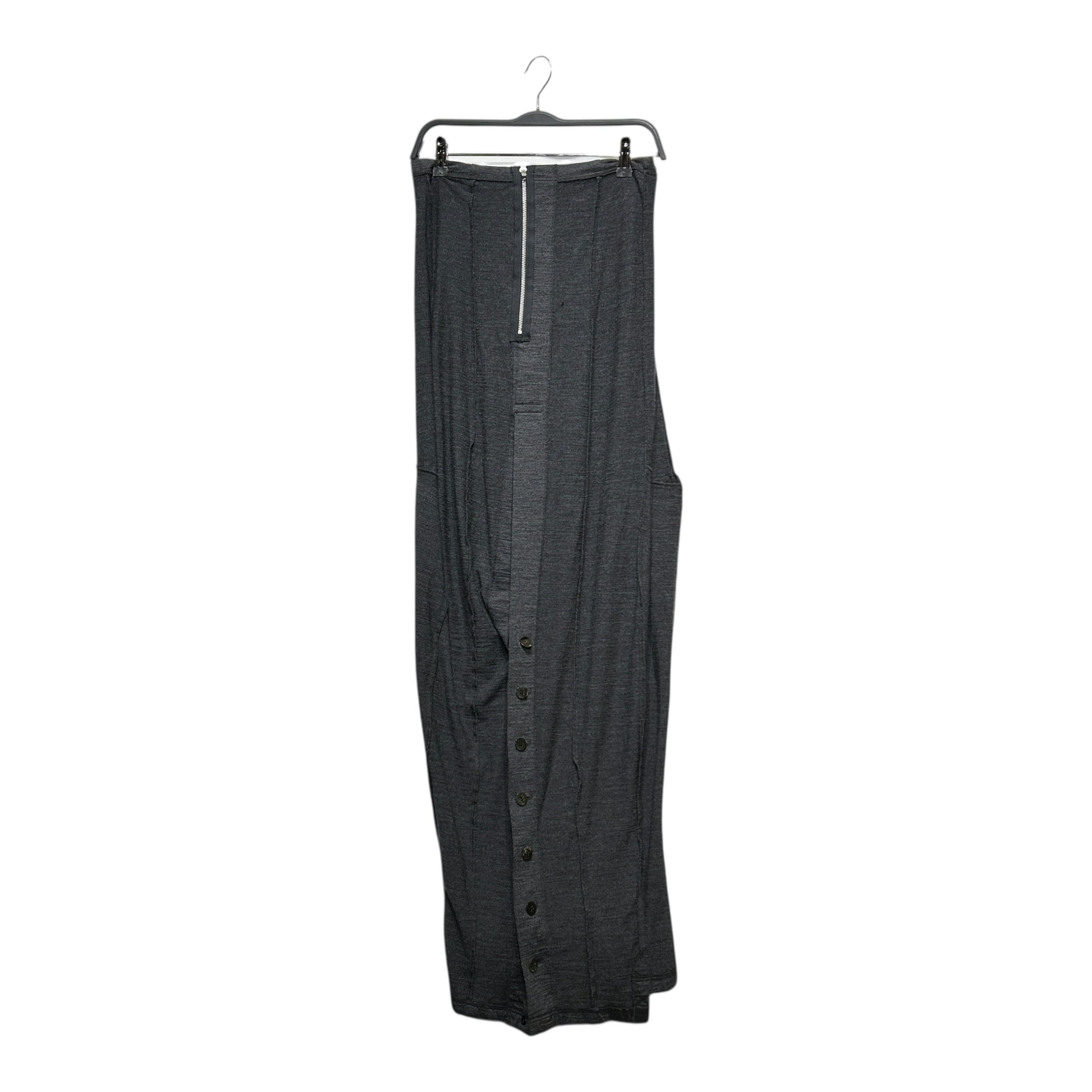 JUNYA WATANABE COMME des GARCONS/Long Skirt/S/Cotton/GRY/ZIP MIDDLE BUTTON UP BOTTOM view 1