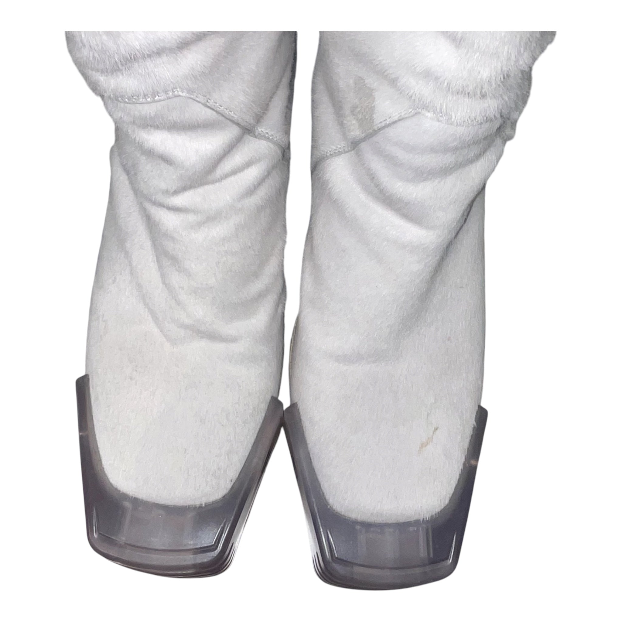 Rick Owens/Boots/EU 41/Fur/WHT/KOWBOY GRILL HEELED PONY HAIR view 5