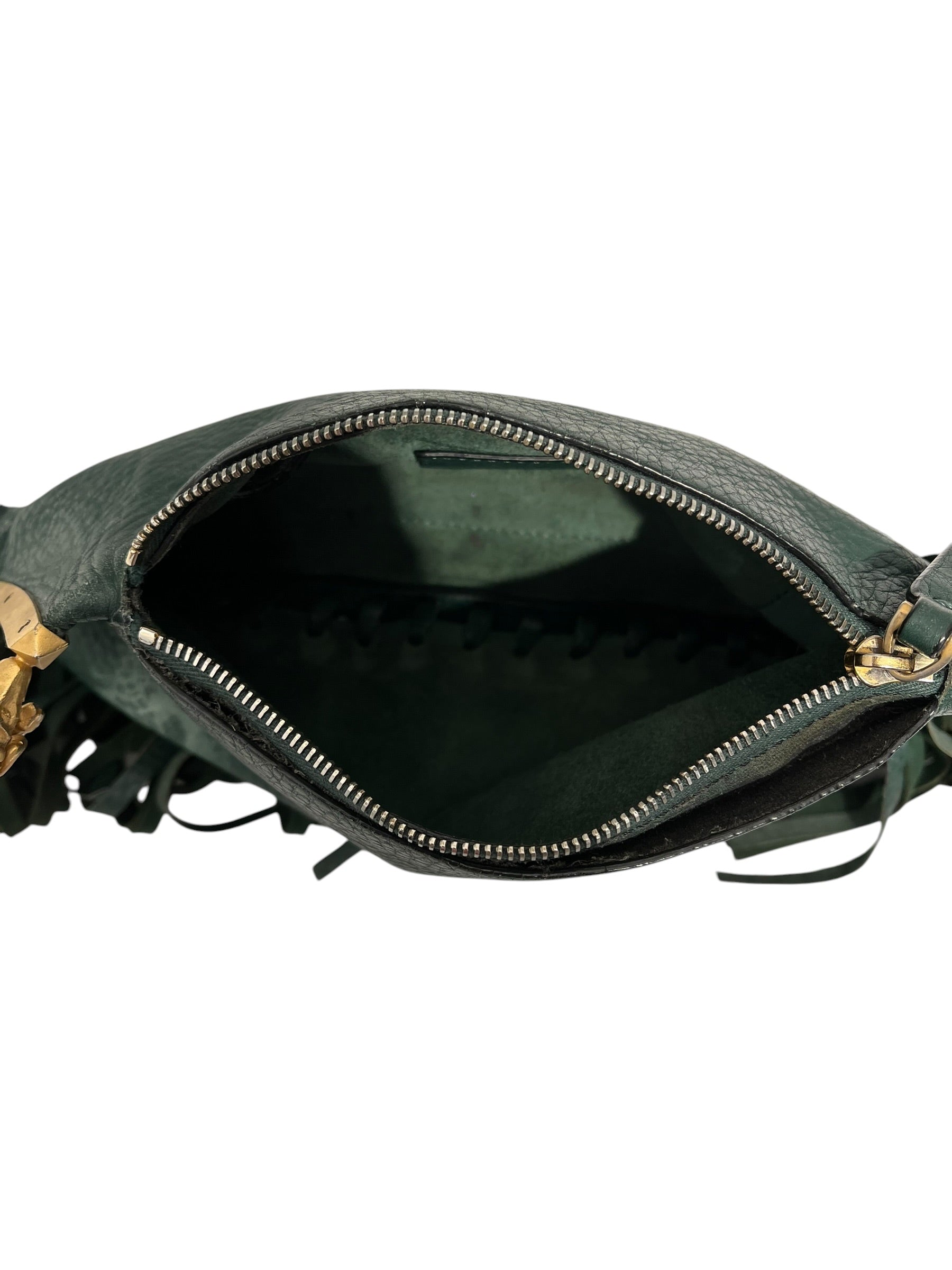 VALENTINO/Clutch Bag/Leather/GRN/Scaba Fringe Clutch view 4
