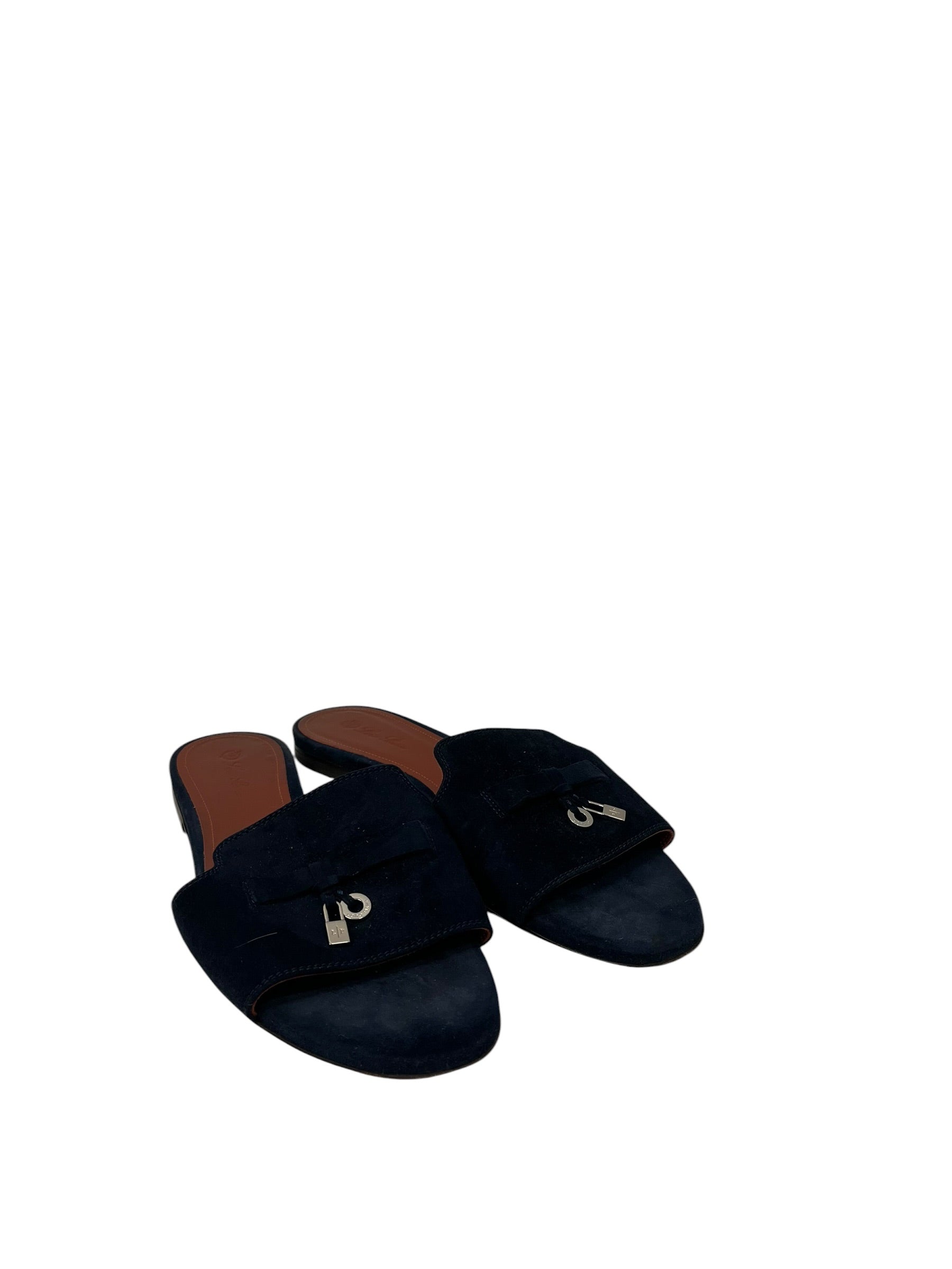 Loro Piana/Sandals/EU 39/Suede/NVY/Open-Toe/SUMMER CHARM MULES view 1