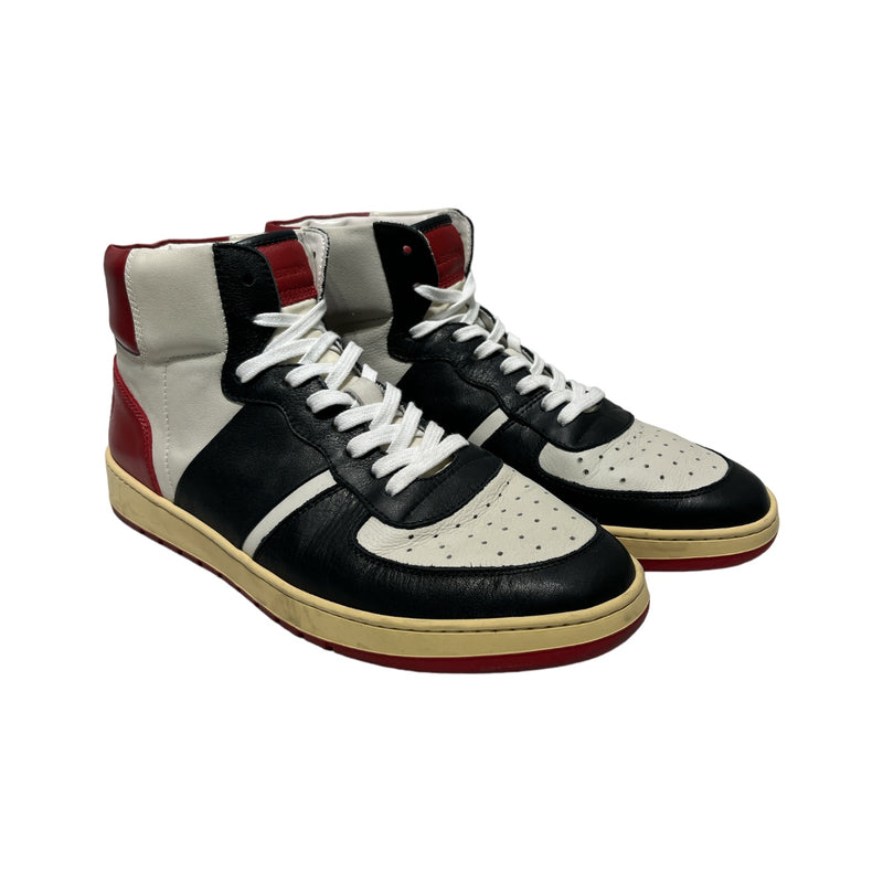 COLLEGIUM/Hi-Sneakers/US 9/Leather/WHT/RED/WHT/BLK