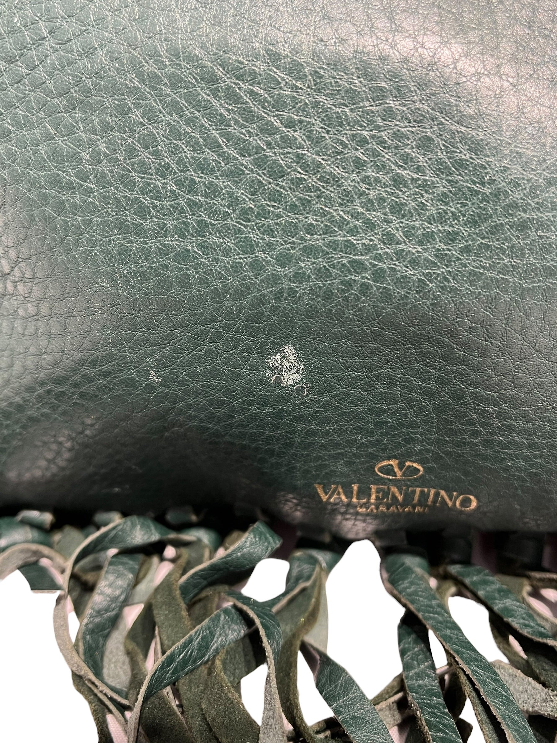 VALENTINO/Clutch Bag/Leather/GRN/Scaba Fringe Clutch view 6