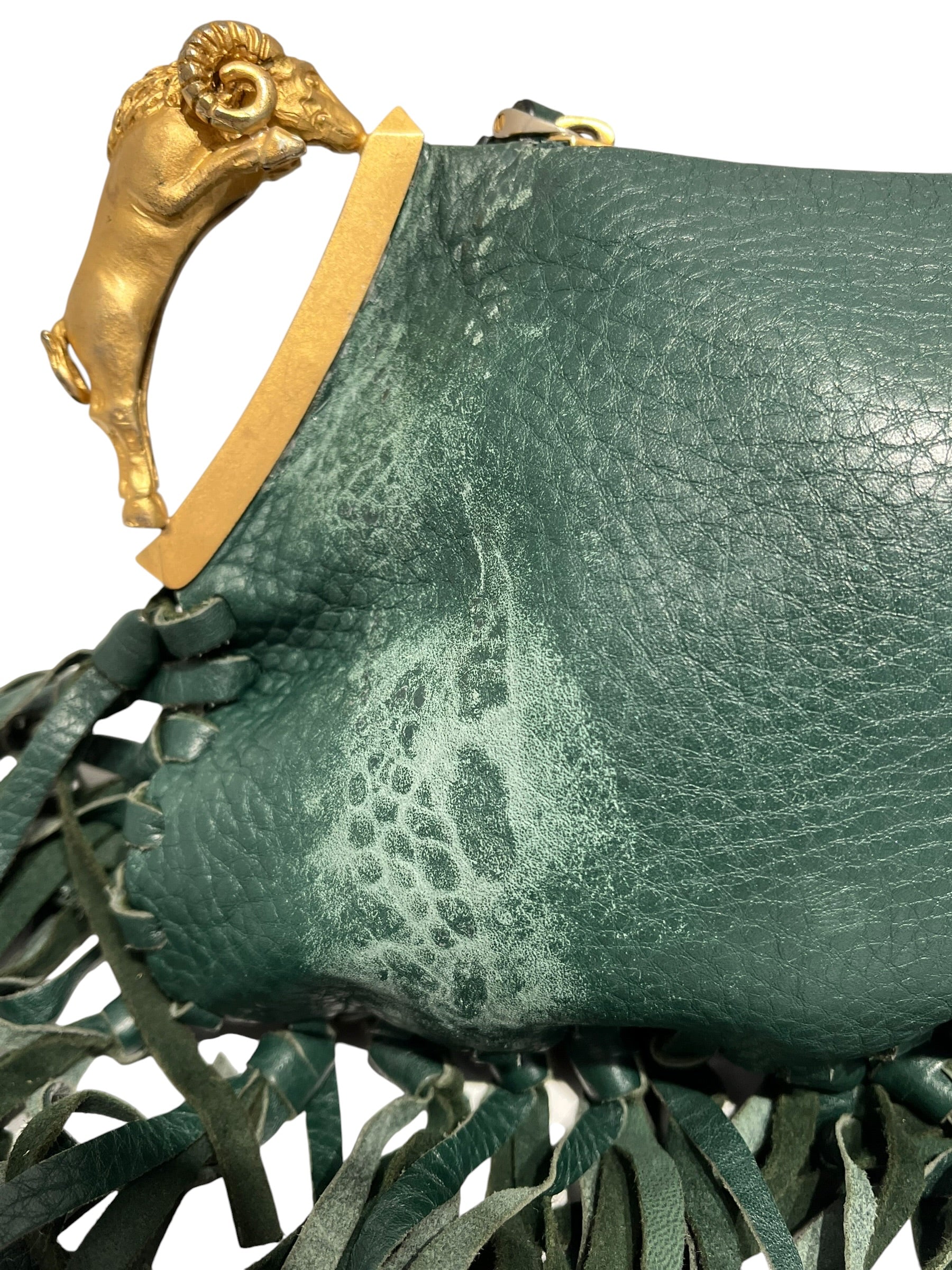 VALENTINO/Clutch Bag/Leather/GRN/Scaba Fringe Clutch view 7