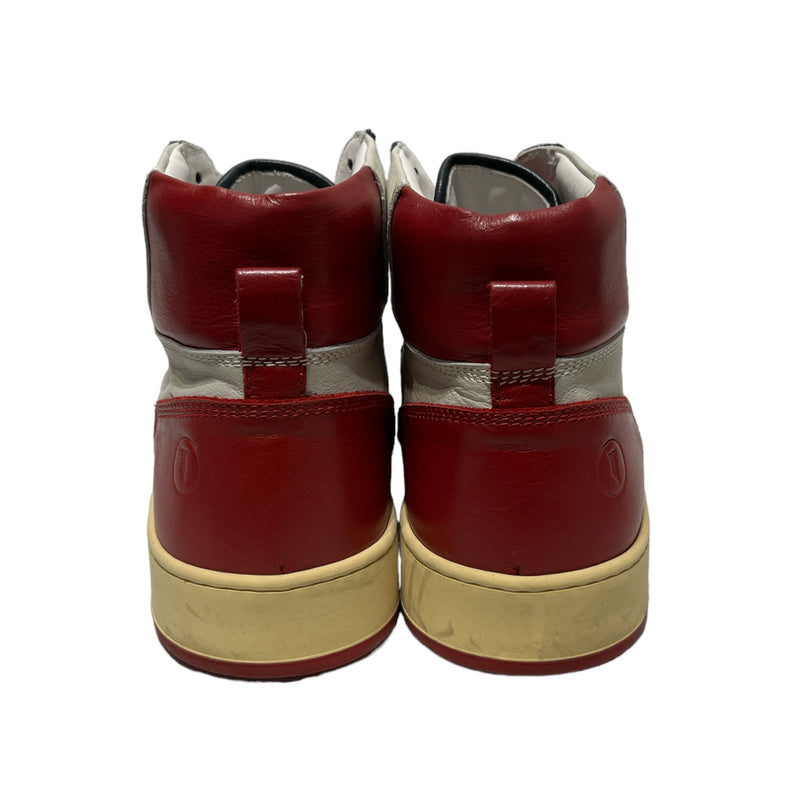 COLLEGIUM/Hi-Sneakers/US 9/Leather/WHT/RED/WHT/BLK