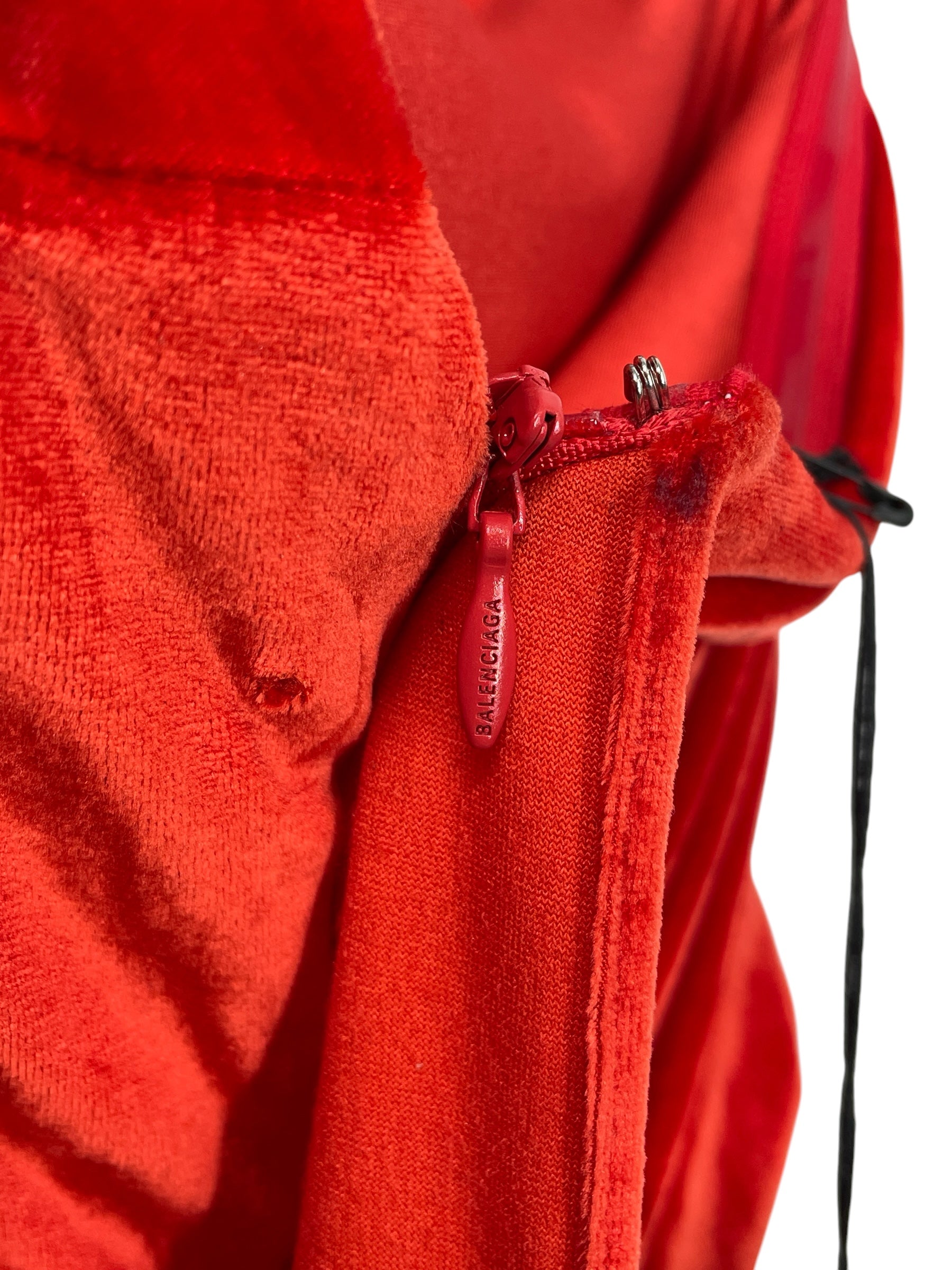 BALENCIAGA/Dress/36/RED/velvet gown view 3