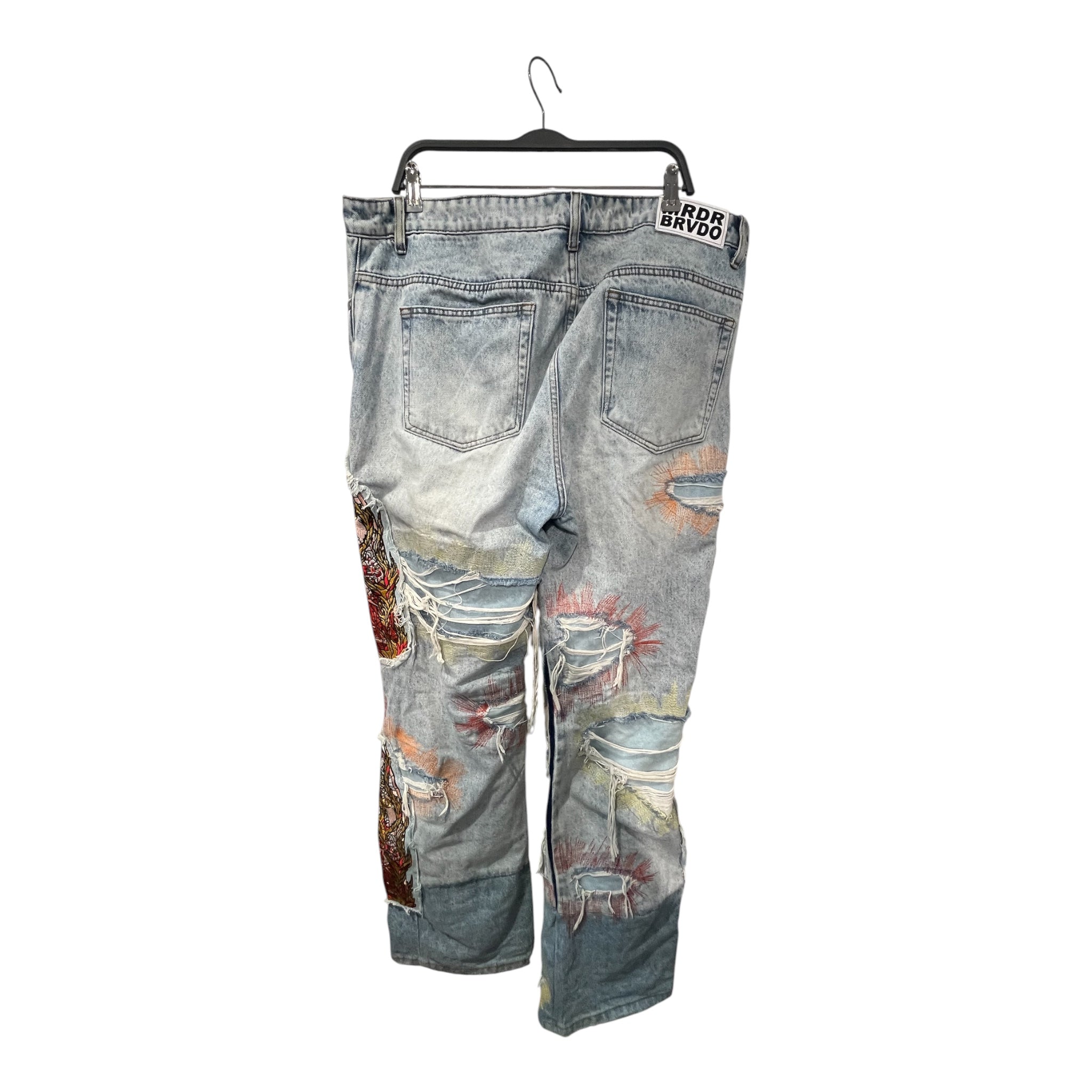 WHO DECIDES WAR/Pants/38/Denim/MLT/Graphic/ view 2
