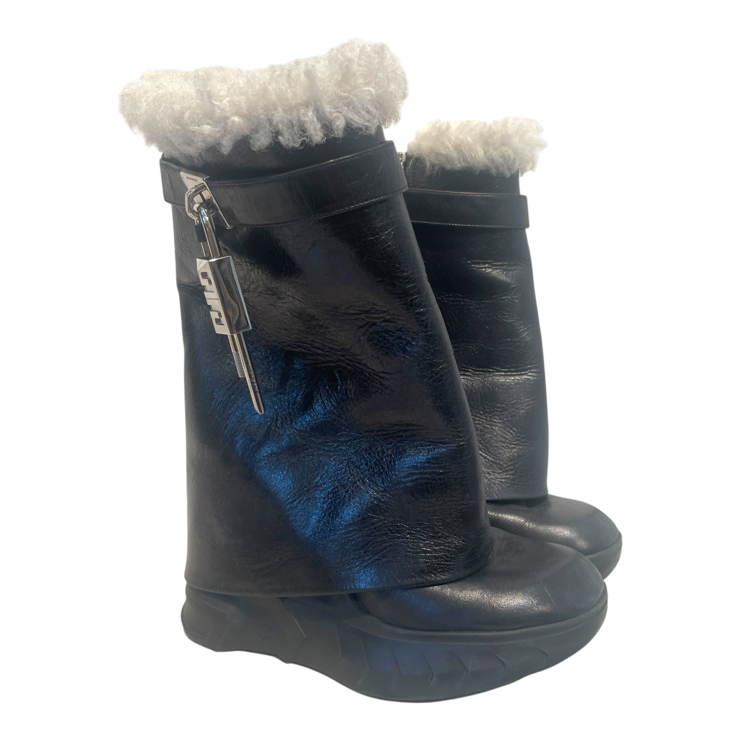 GIVENCHY/Boots/EU 37/Leather/BLK/Snow Boots