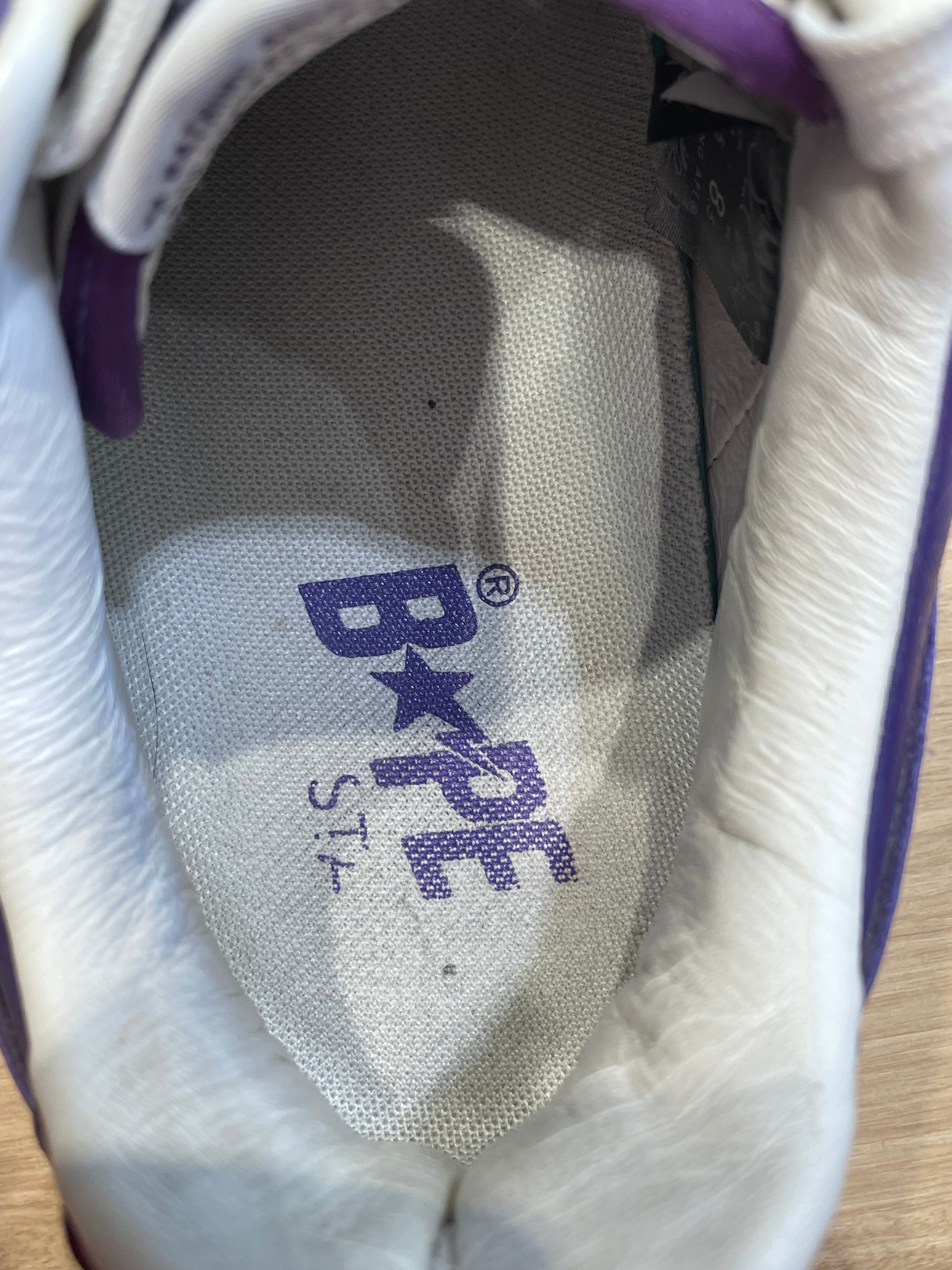 BAPE STA!/Low-Sneakers/US 8.5/Leather/PPL/ view 3