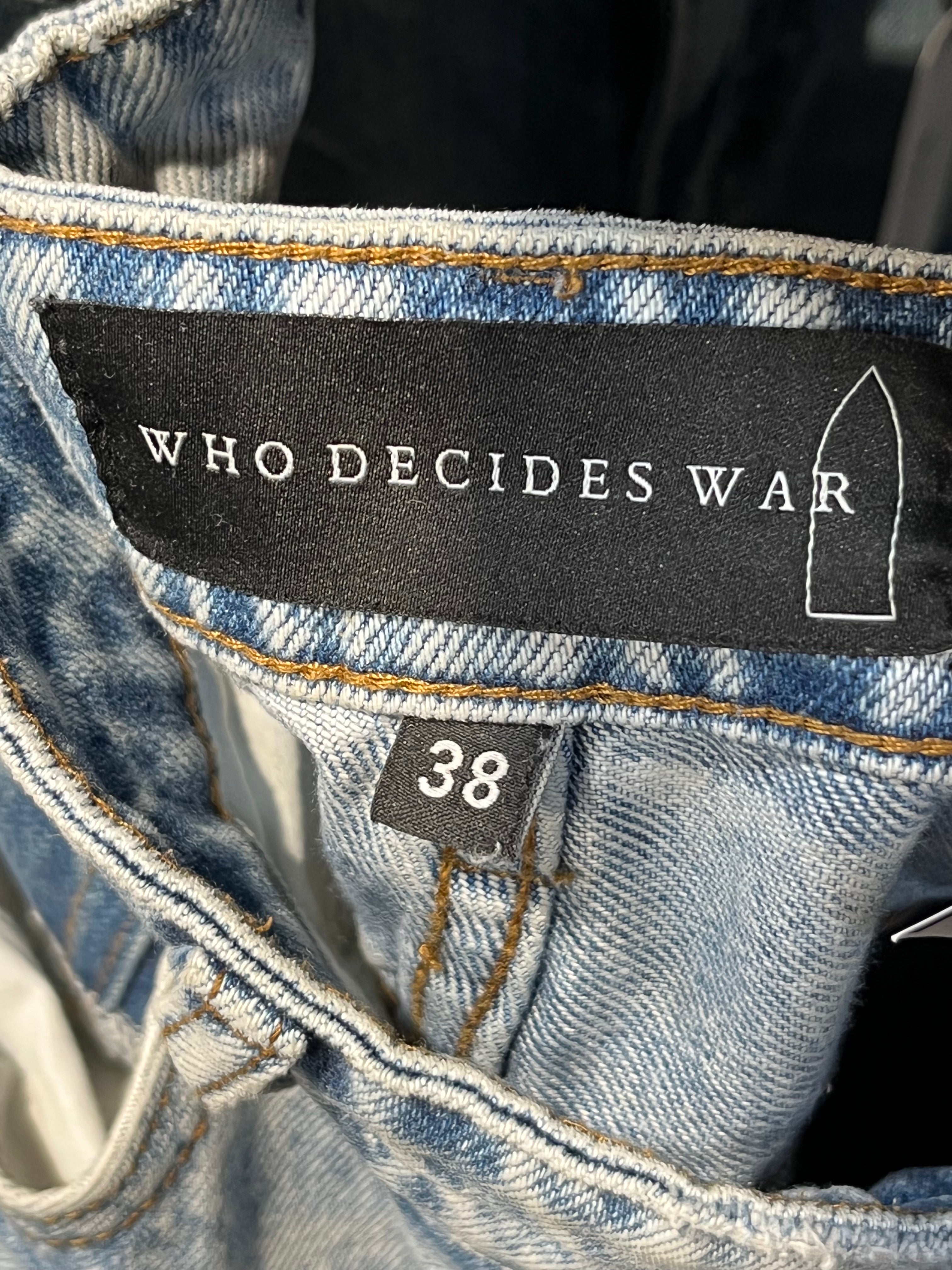 WHO DECIDES WAR/Pants/38/Denim/MLT/Graphic/ view 4