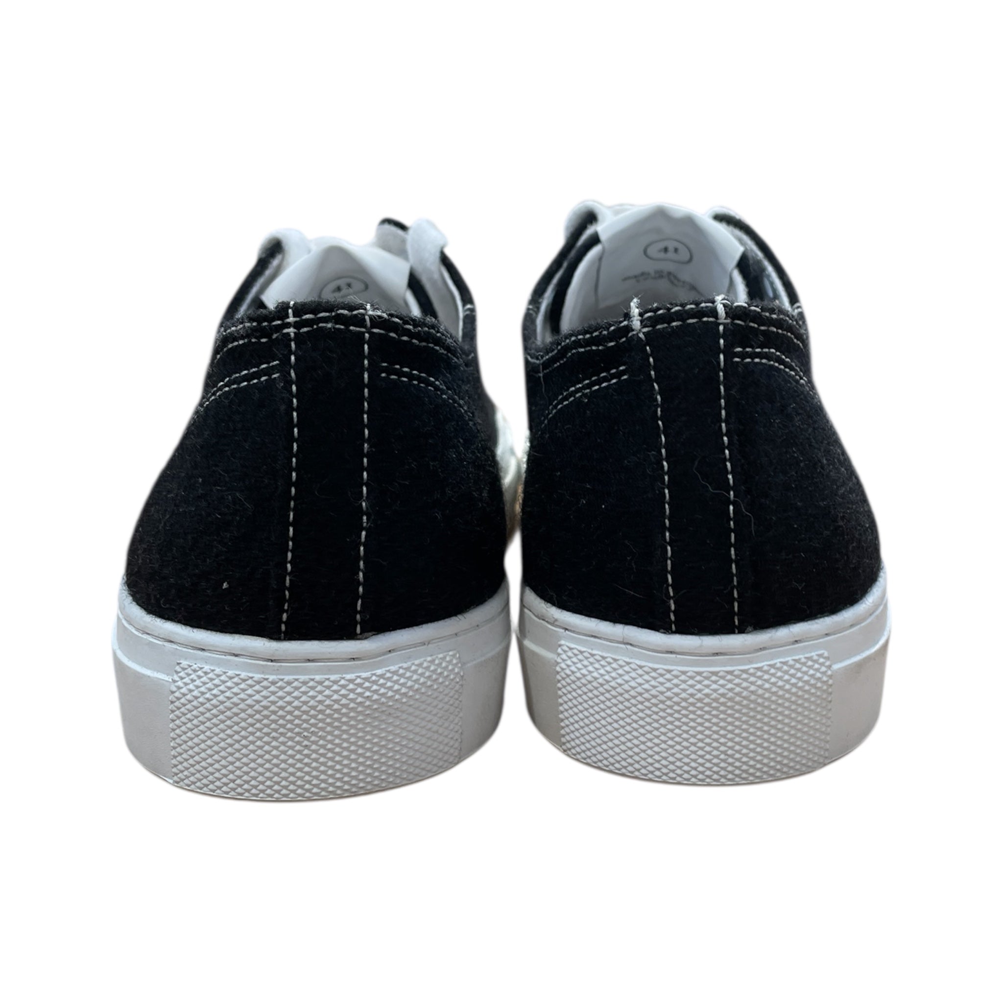 AMI PARIS/Low-Sneakers/US 9/Cotton/BLK/rubber white toe view 3