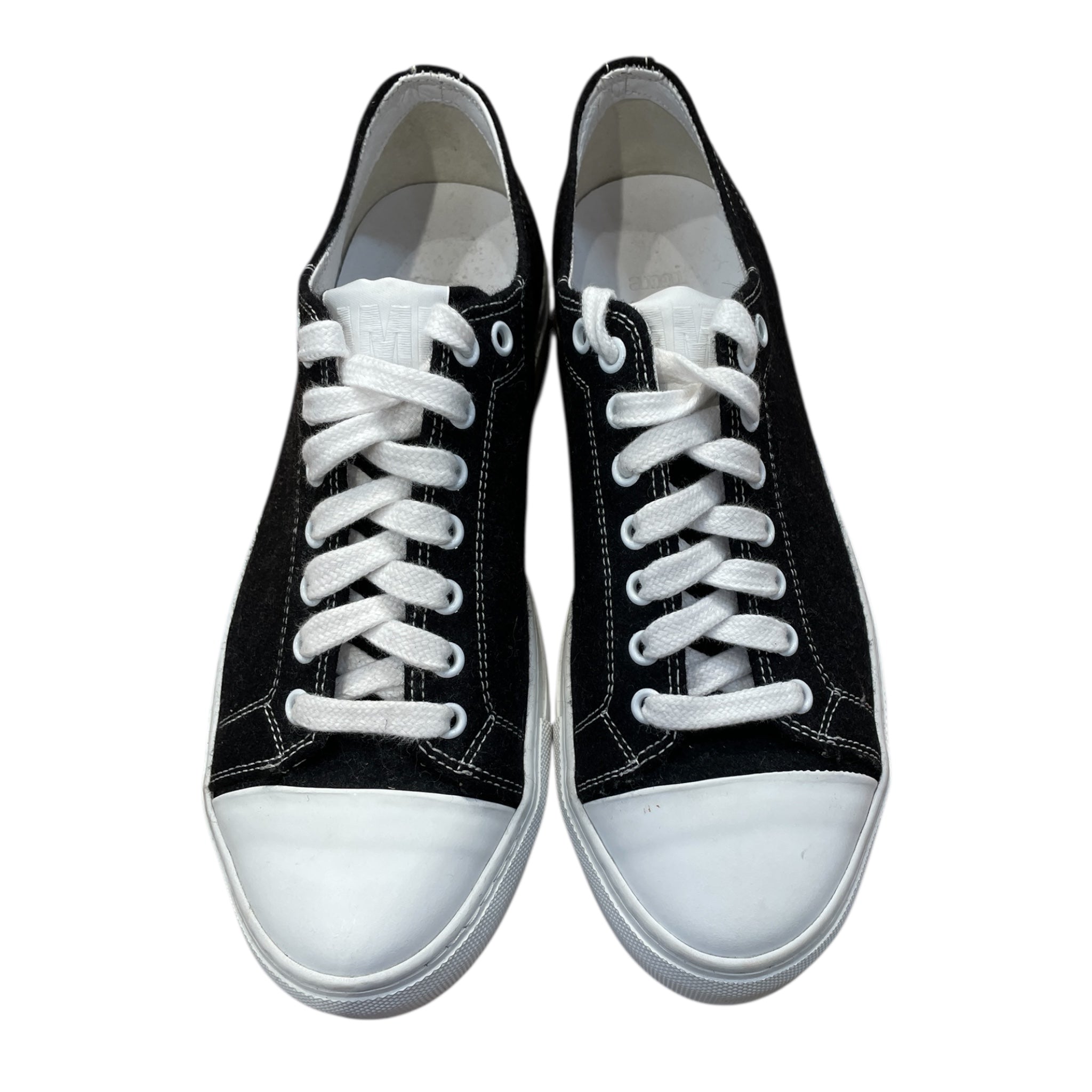 AMI PARIS/Low-Sneakers/US 9/Cotton/BLK/rubber white toe view 4