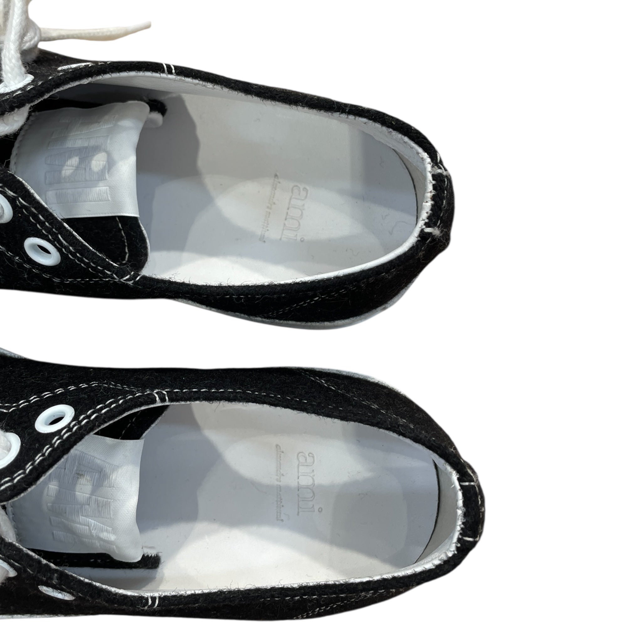 AMI PARIS/Low-Sneakers/US 9/Cotton/BLK/rubber white toe view 5