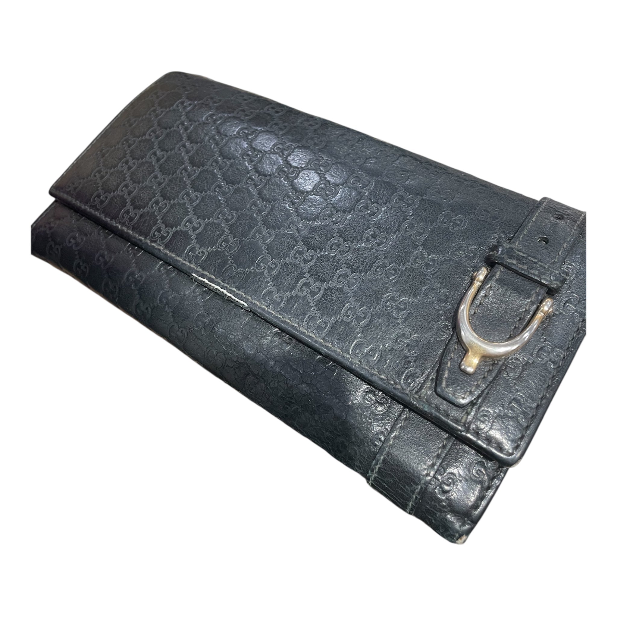 GUCCI/Long Wallet/Monogram/Leather/BLK/MICROGUCCISSIMA FLAP WALLET view 5