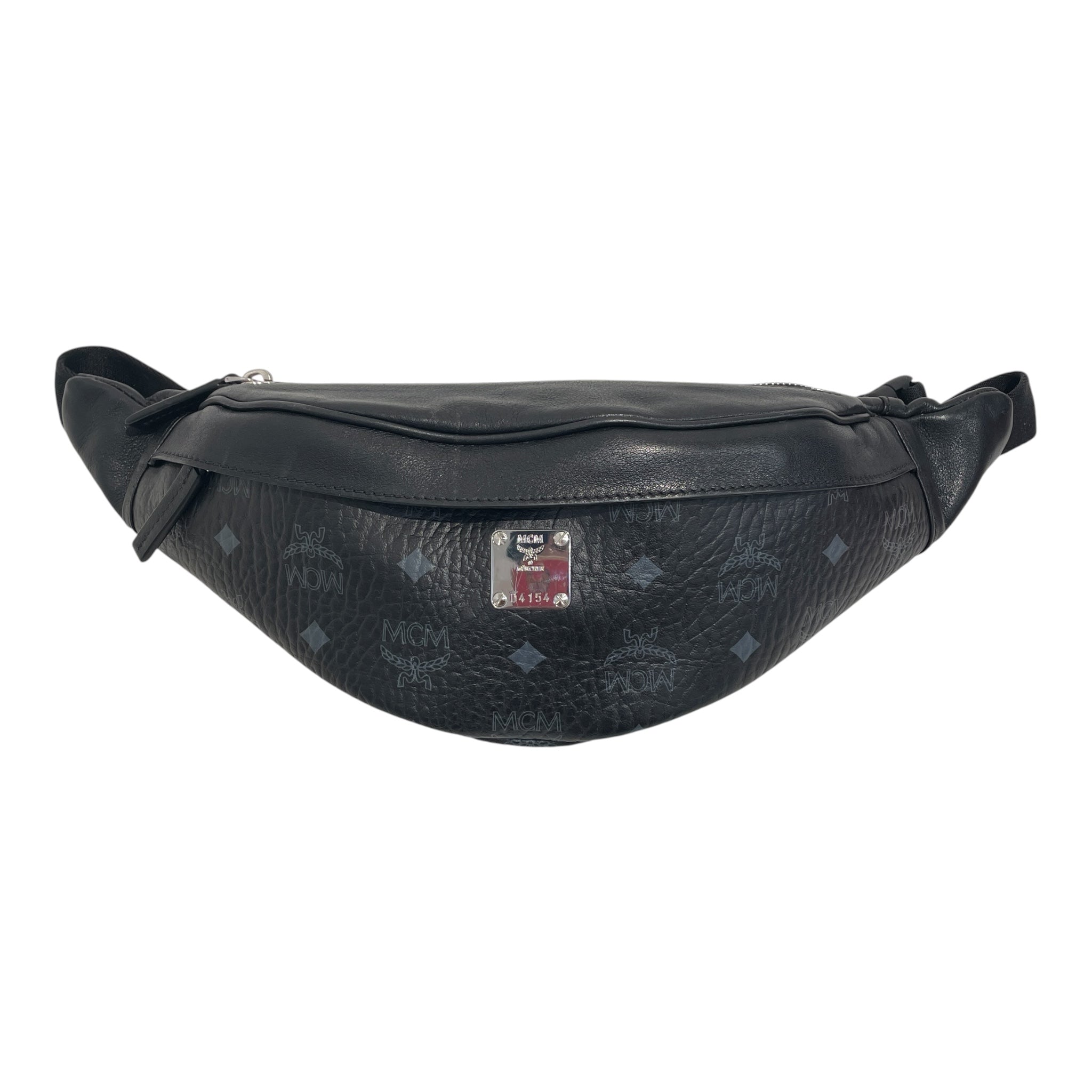 MCM/Fanny Pack/Leather/BLK/MONOGRAM FANY PACK view 1