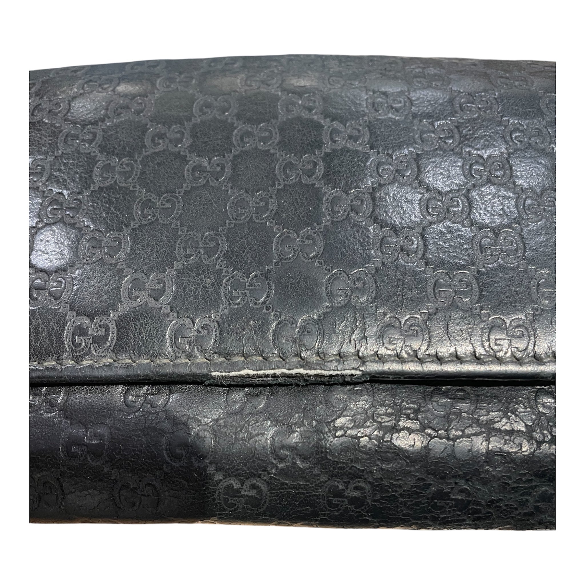 GUCCI/Long Wallet/Monogram/Leather/BLK/MICROGUCCISSIMA FLAP WALLET view 6