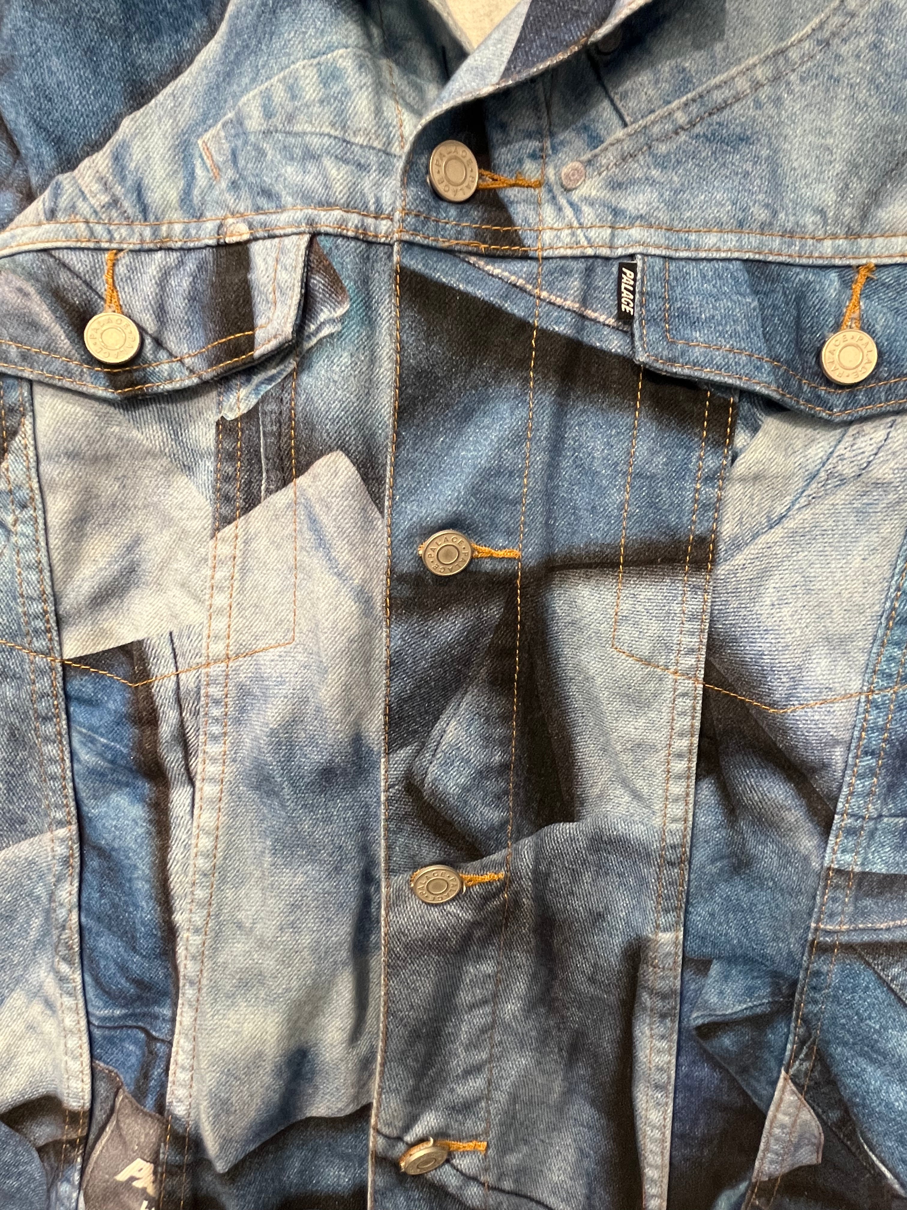 PALACE/Denim Jkt/XL/Cotton/IDG/Double Breasted/All Over Print/RN150137 double denim jkt view 3