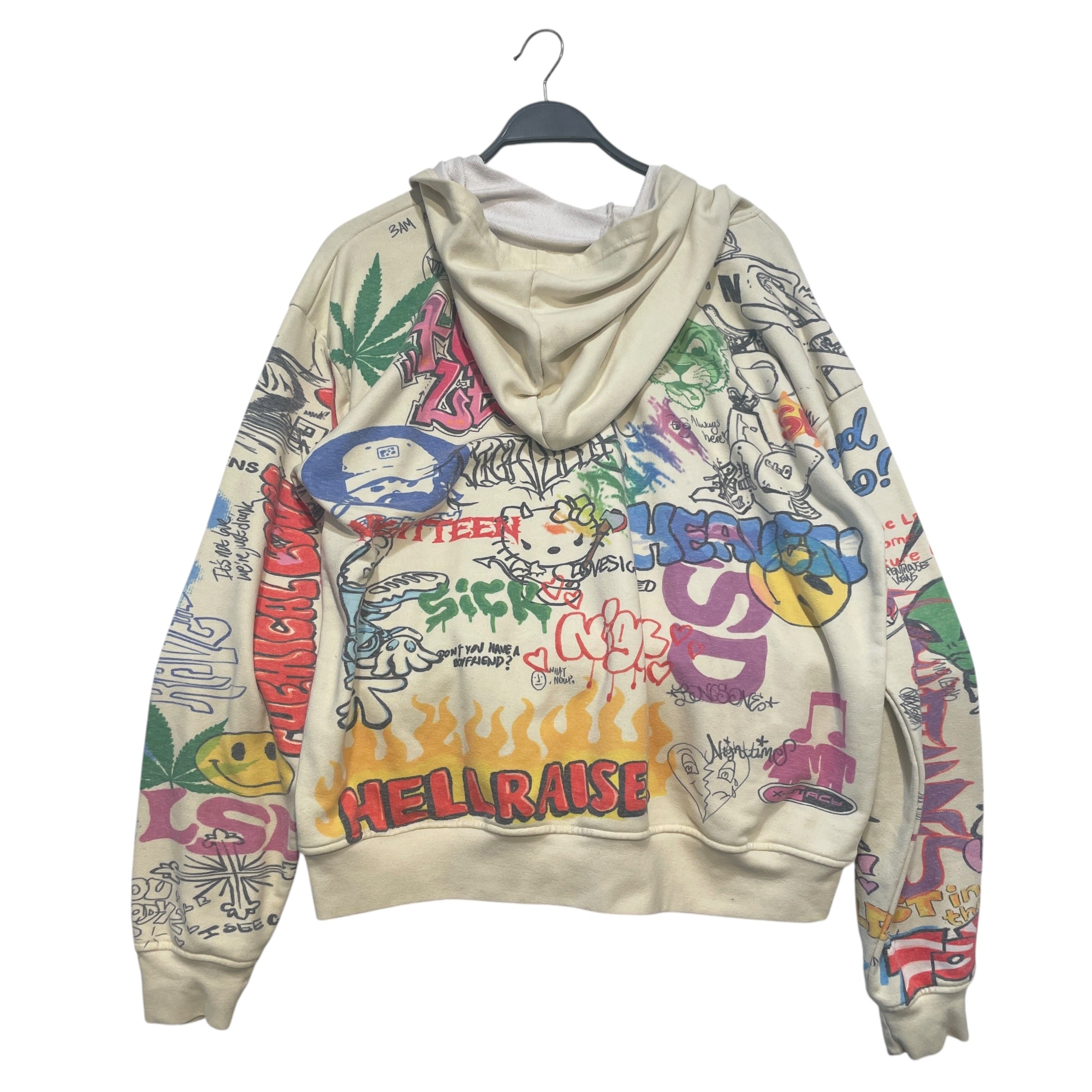 Streetwear Nightclub/Hoodie/M/All Over Print/Cotton/CRM/Boneonedesigns War Hoodie view 2