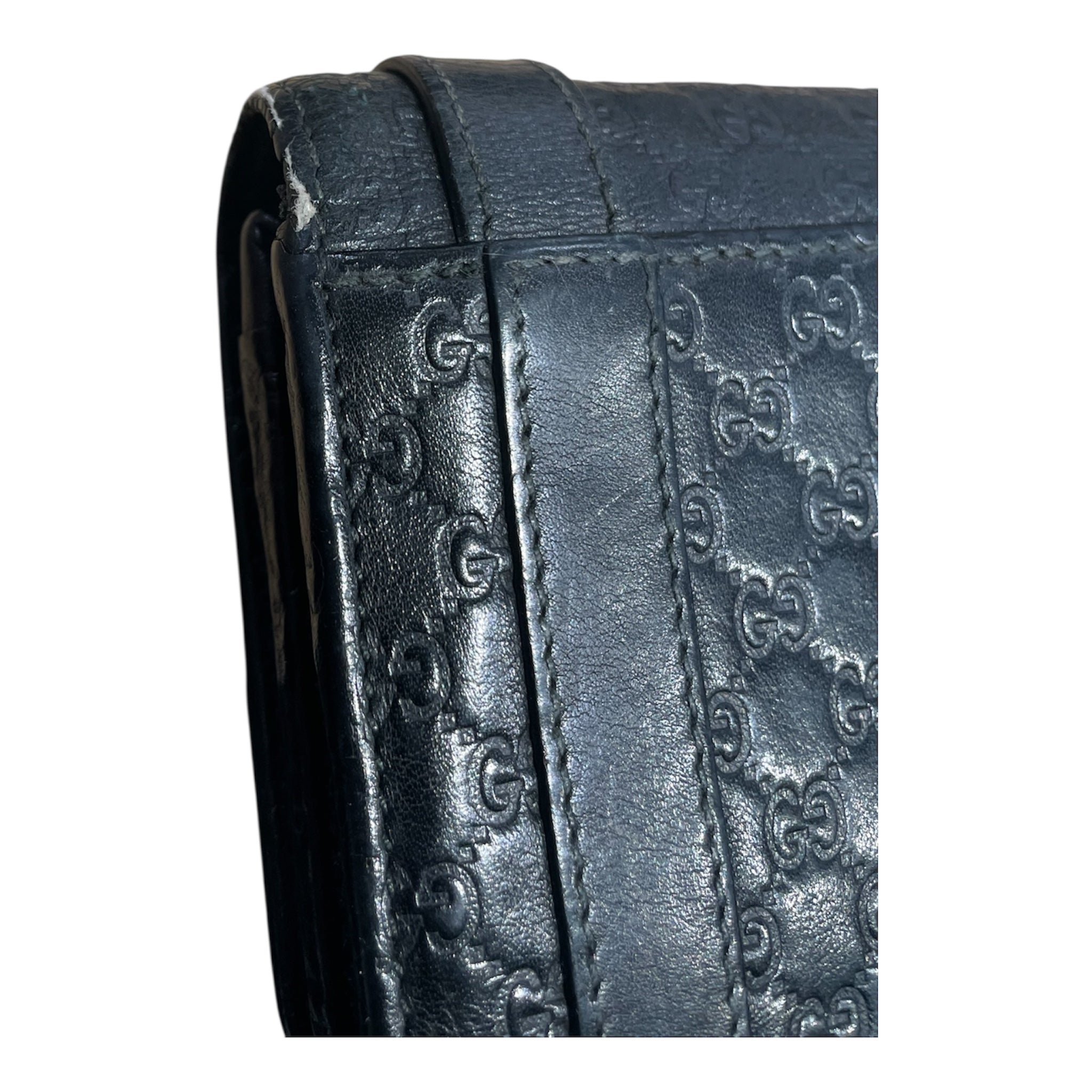 GUCCI/Long Wallet/Monogram/Leather/BLK/MICROGUCCISSIMA FLAP WALLET view 7