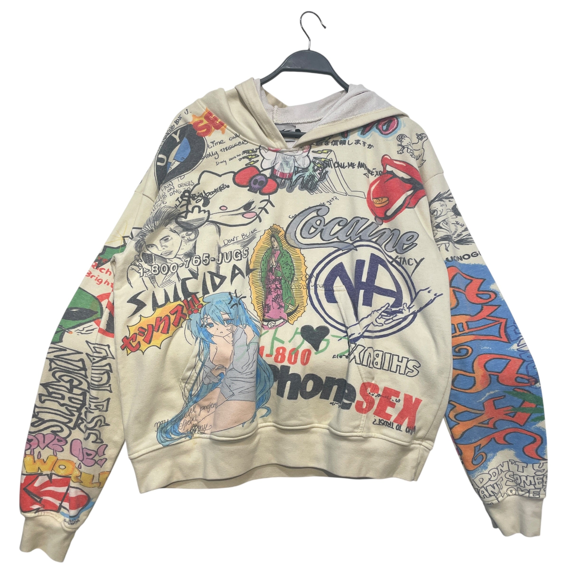 Streetwear Nightclub/Hoodie/M/All Over Print/Cotton/CRM/Boneonedesigns War Hoodie view 1